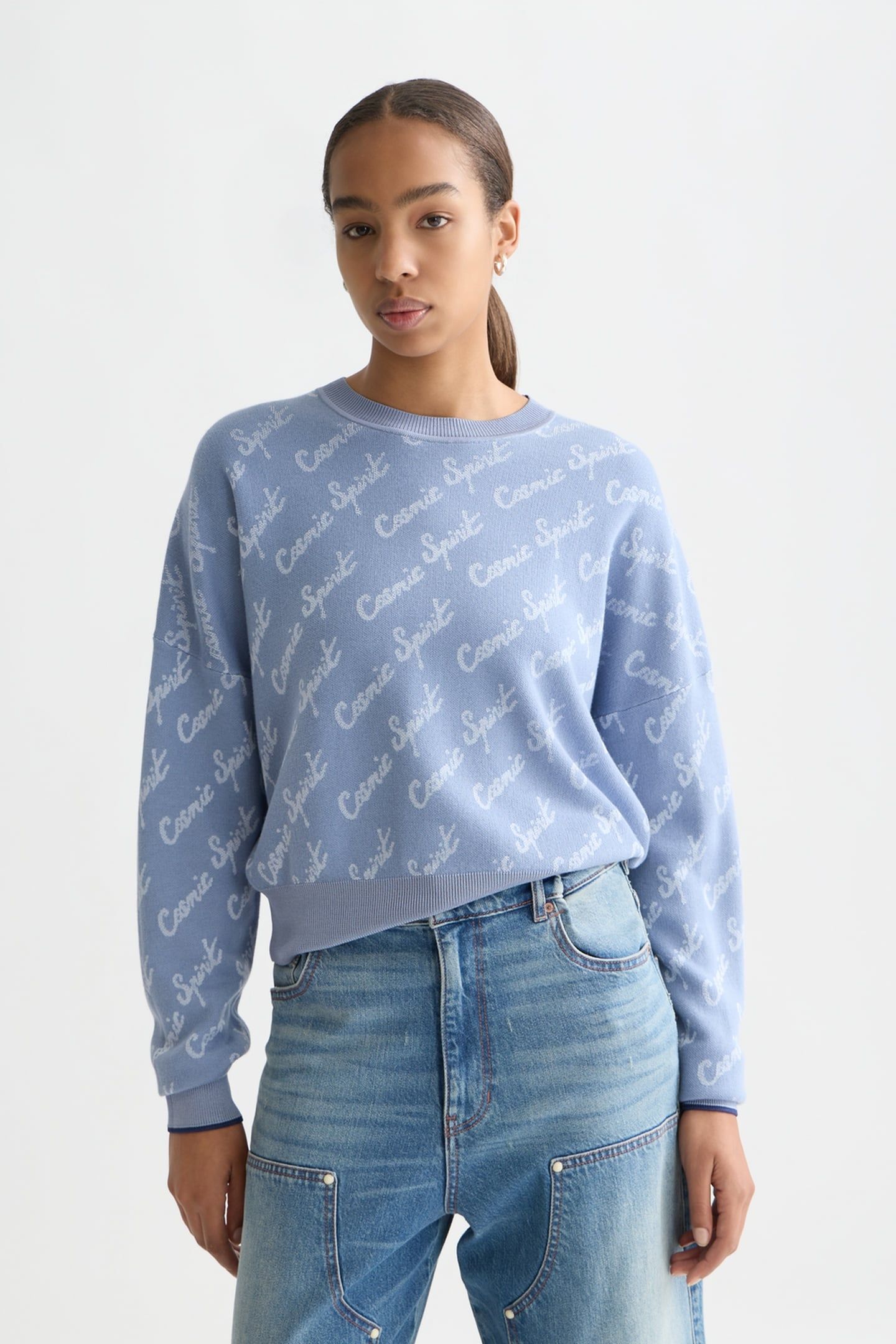 JACQUARD RELAXED PULLOVER INFINITY 1