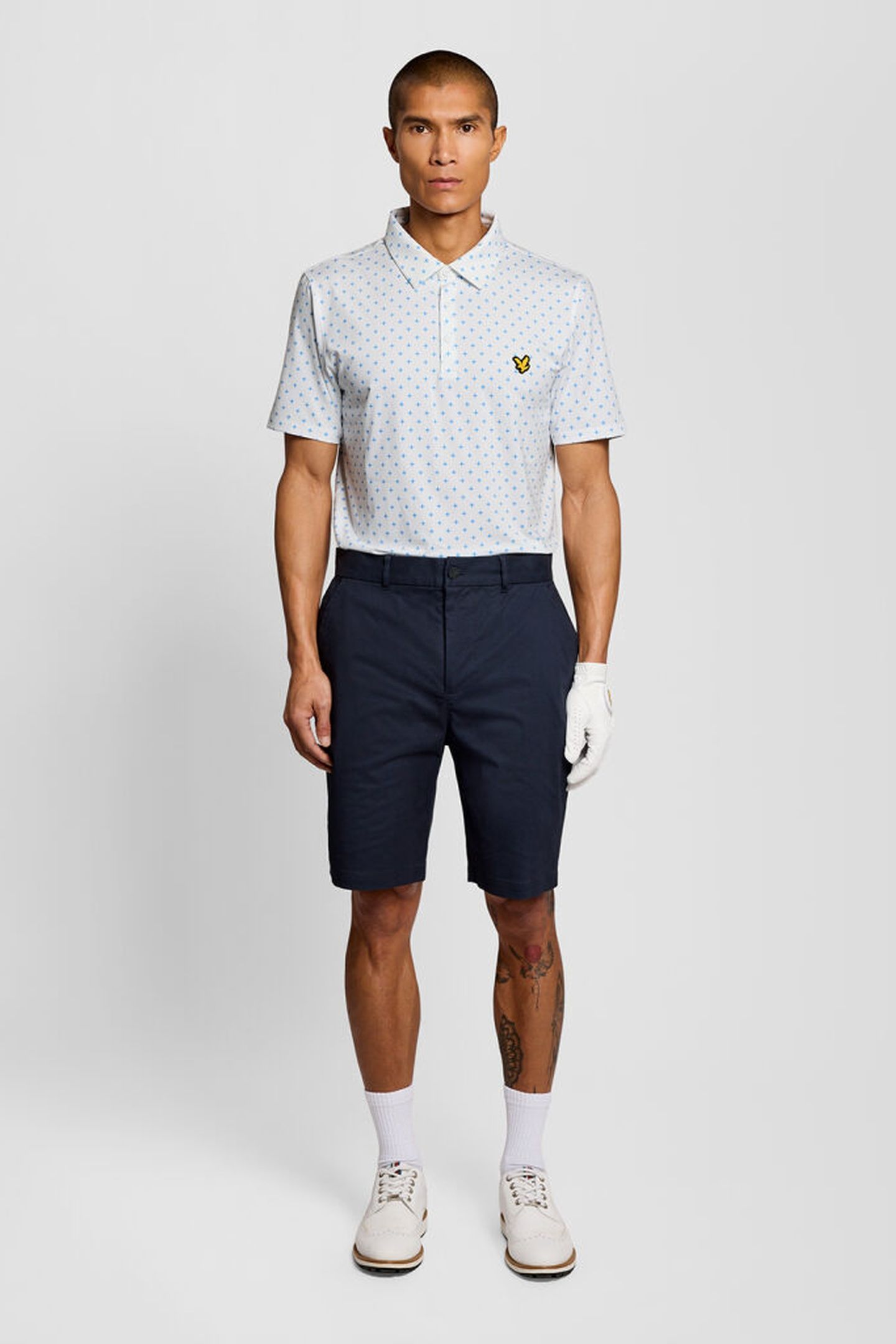 GOLF CROSS PRINT POLO WHITE 3