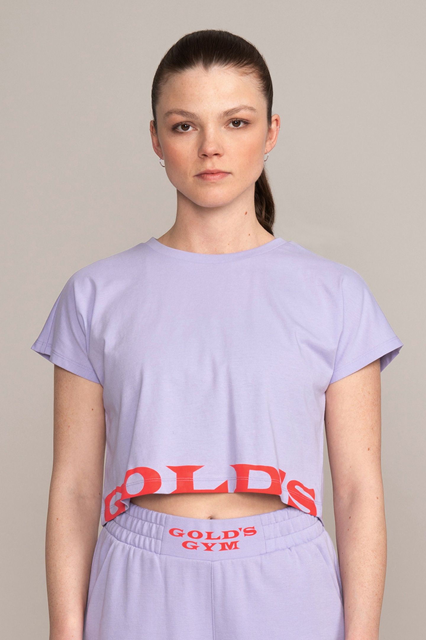 LADIES CROPPED T-SHIRT LAVENDER 1