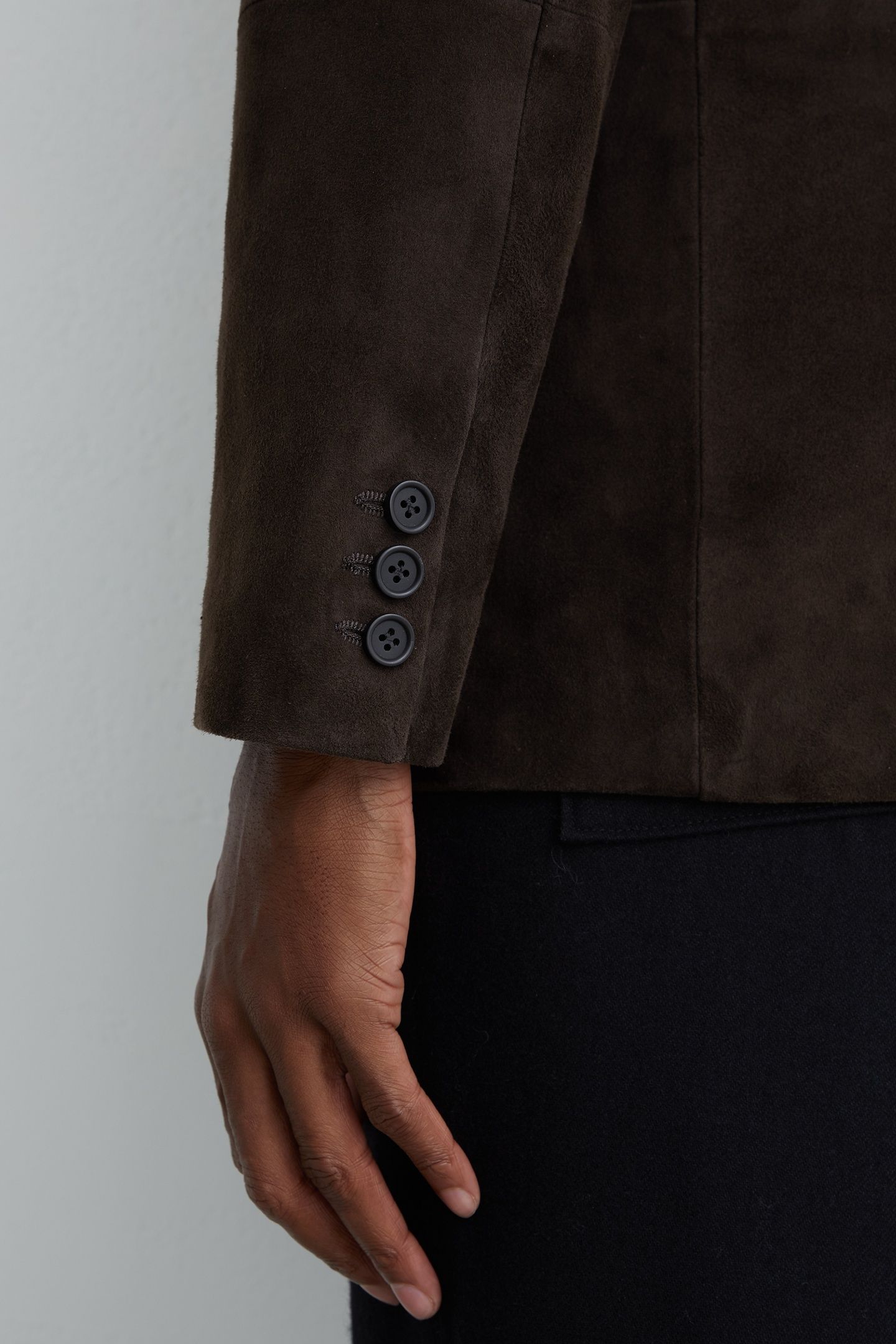 SUEDE BLAZER CHOCOLATE BROWN 8