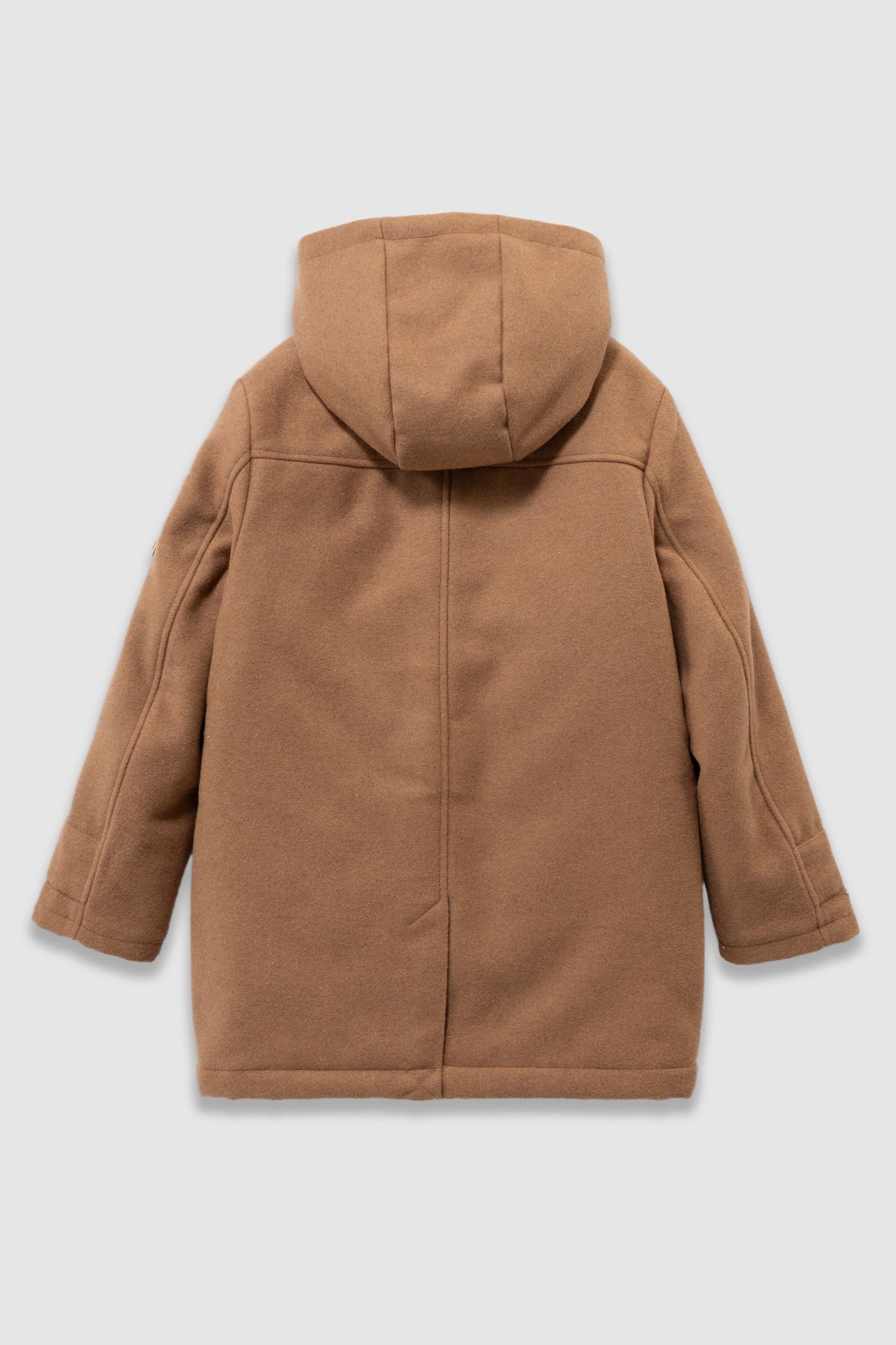 BOYS’ BEIGE WOOLCLOTH DUFFLE-COAT-STYLE HOODED COAT 2