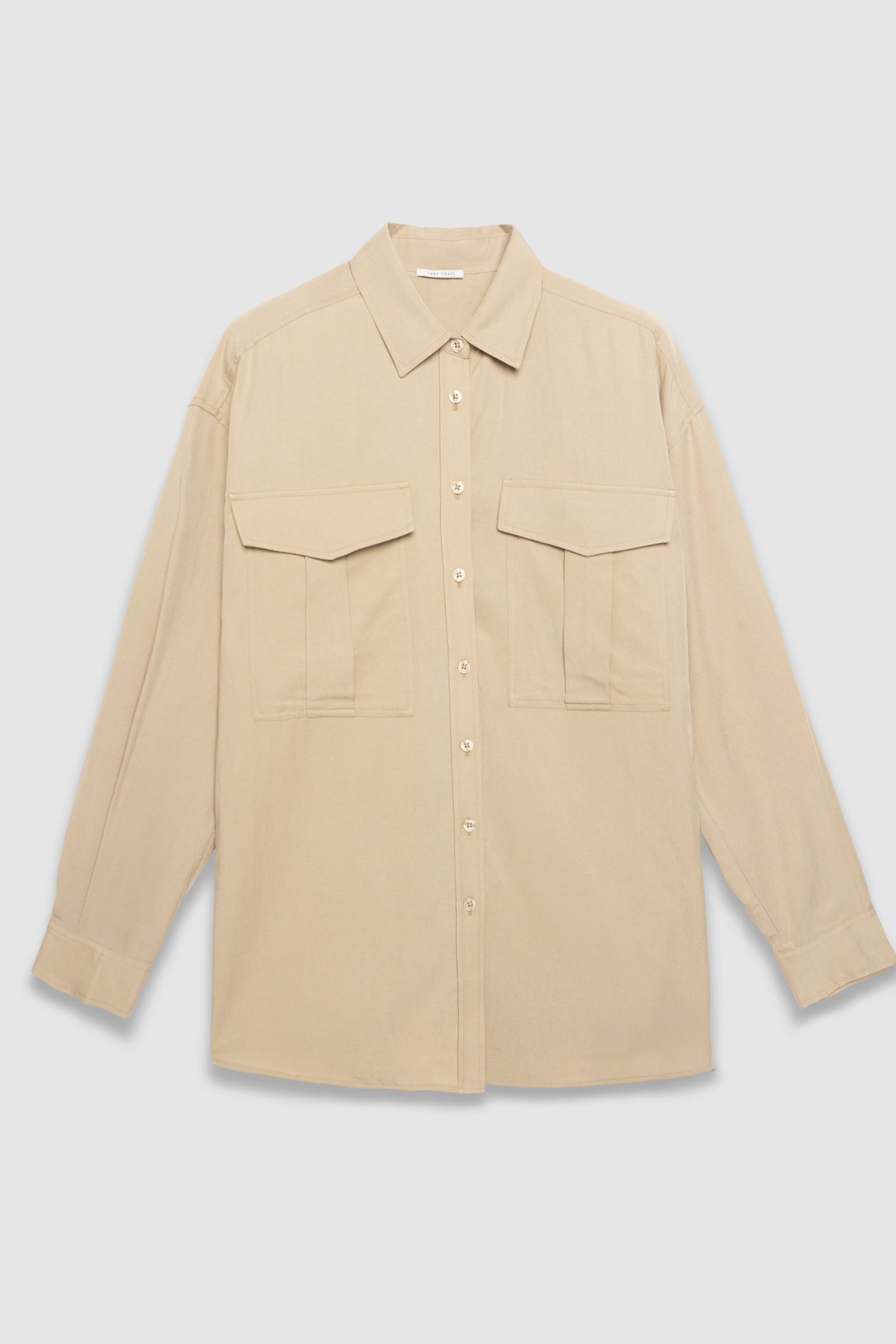 BEIGE OVERSIZED SHIRT WITH XL POCKETS 4