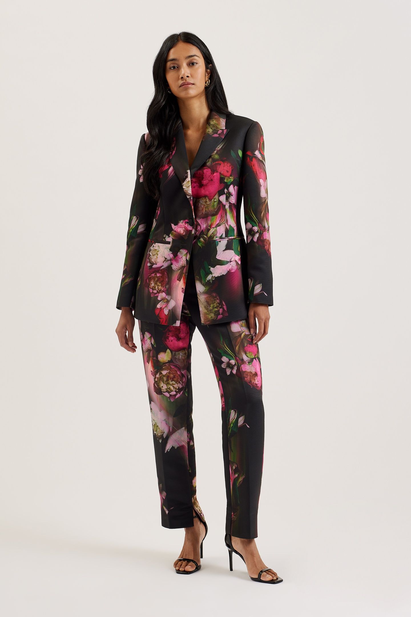 OKUNI PRINTED SINGLE BREASTED TAILOR BLACK 1