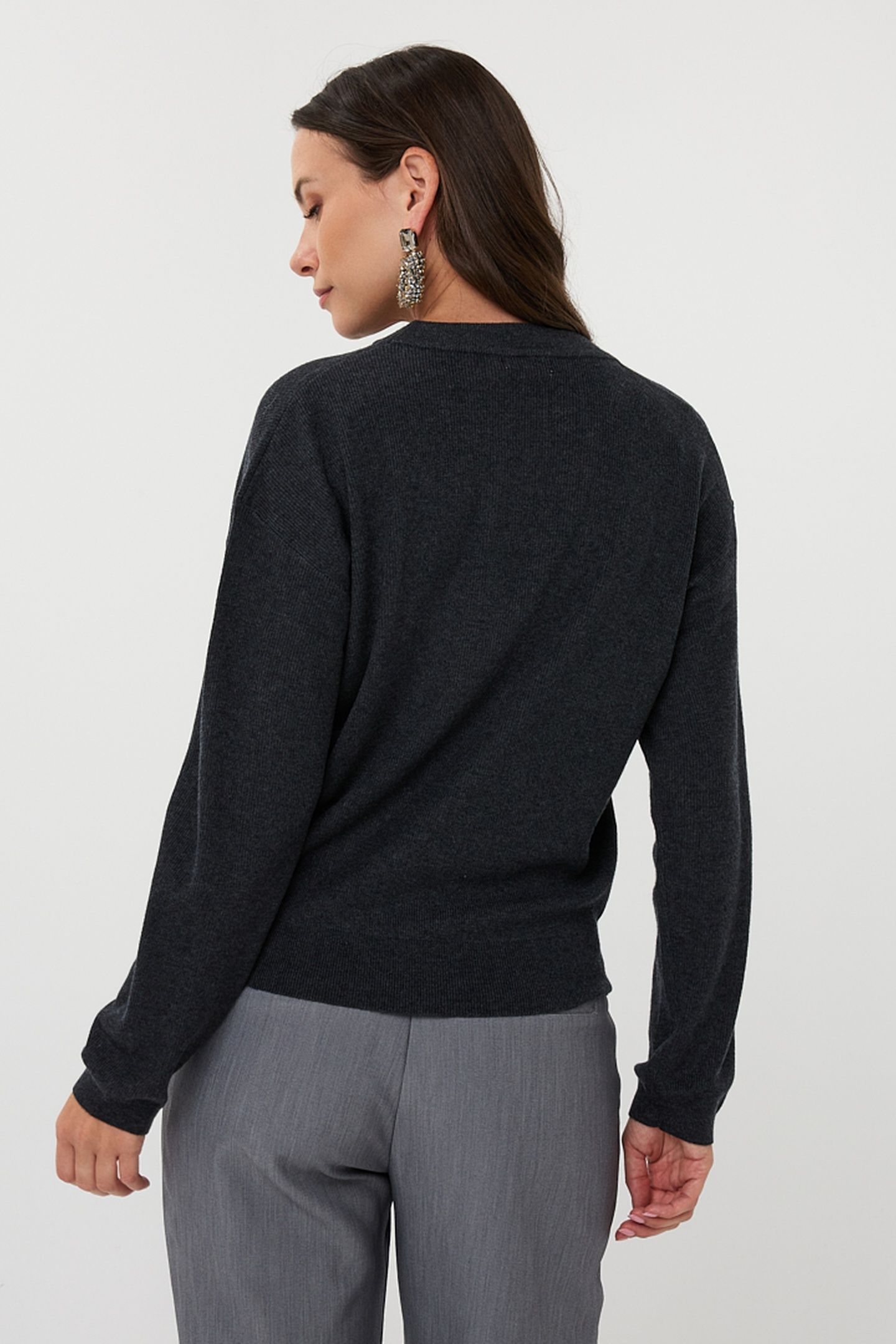 SWEATER L/SLVE TWIST ANTHRACITE 3