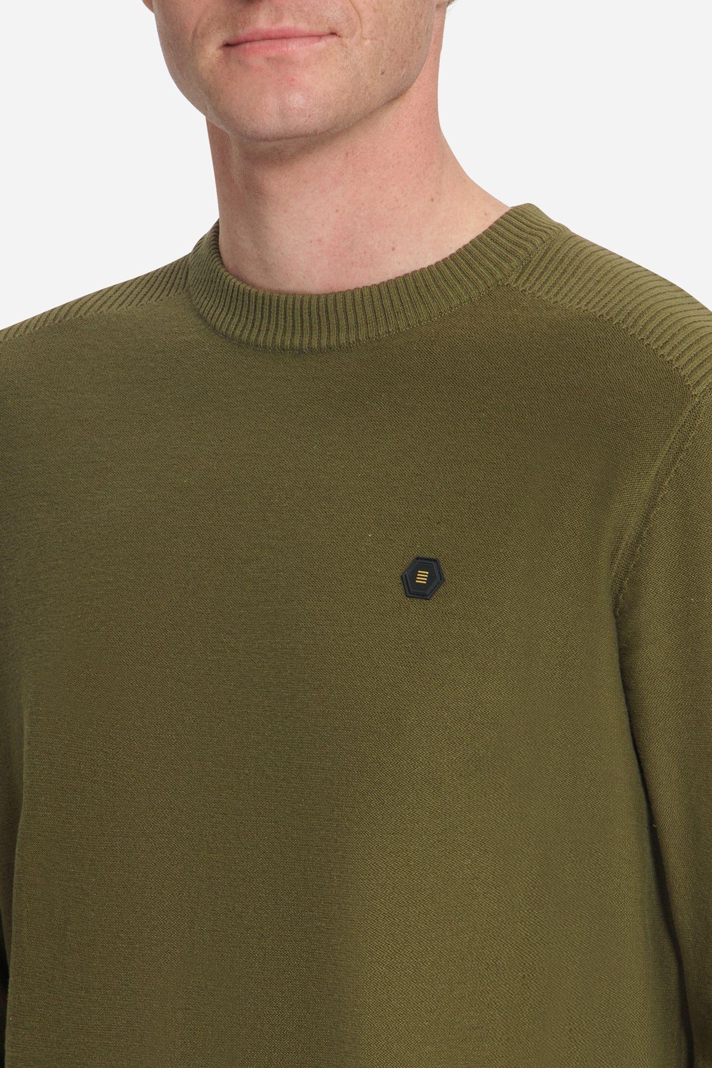 PULLOVER CREWNECK SHOULDER DETAIL MOSS 7
