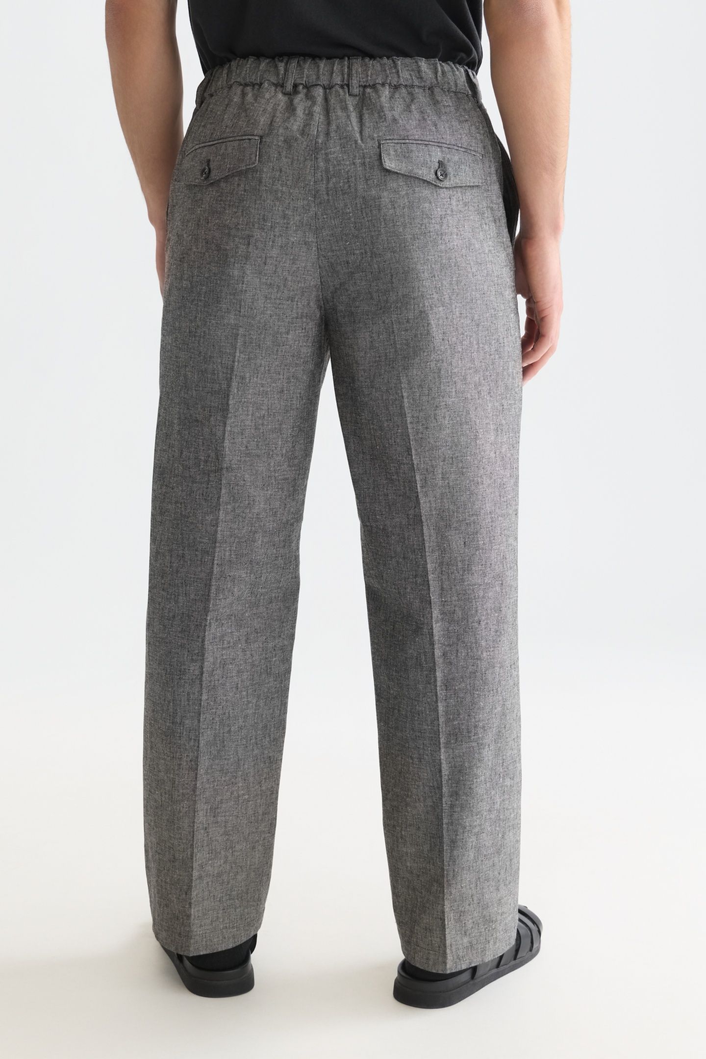 OTIS TAILORED COTTONLINEN RELAXED STRAIGHTFIT JOGGER BLACK 2