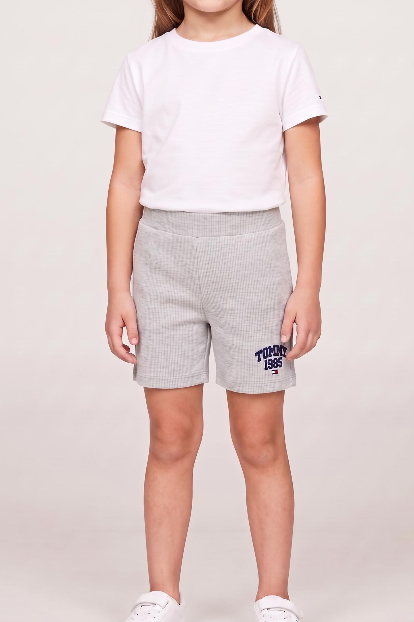 GIRLS VARSITY CYCLE SHORT LIGHT GREY HEATHER 1