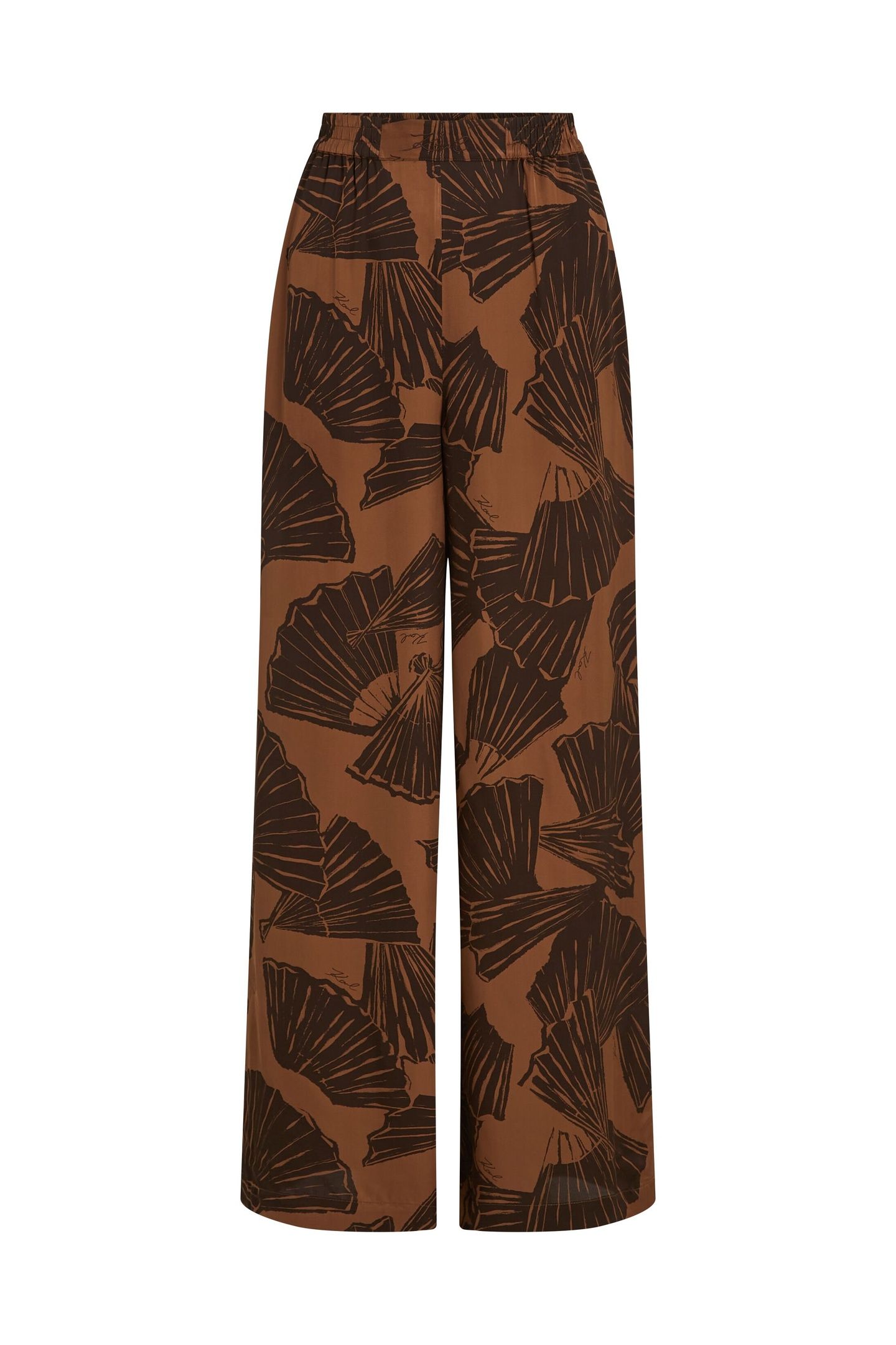 PRINTED FLUID PANTS GRAPHIC FAN FRIAR BROWN 4