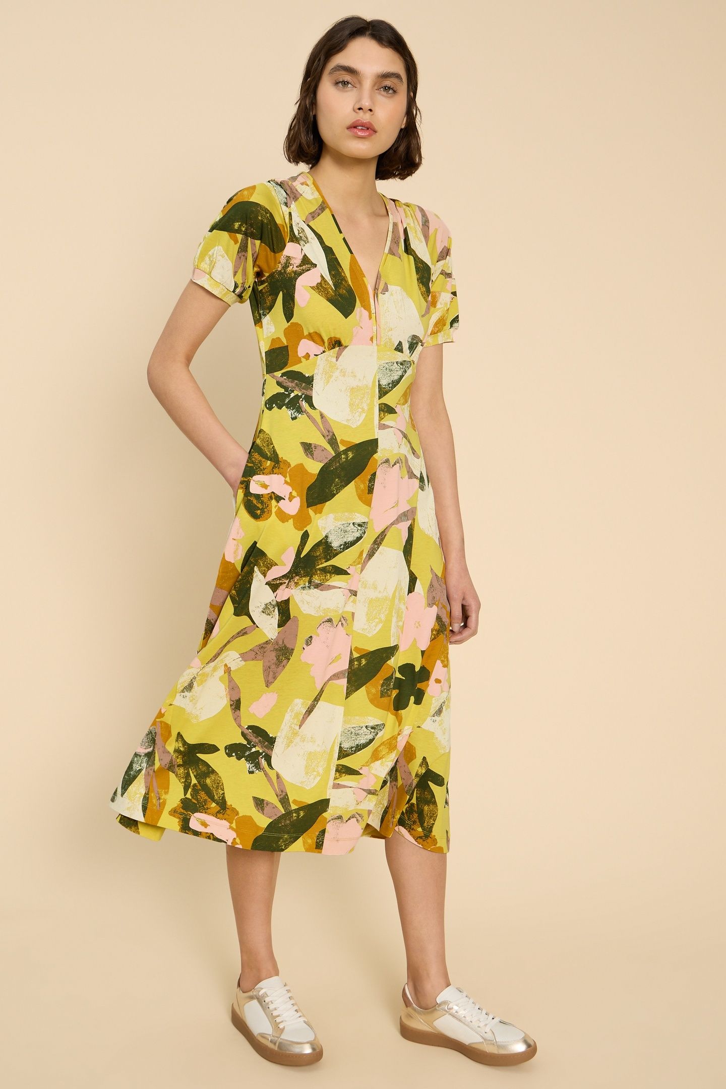 MEGAN JERSEY DRESS YELLOW PR 1