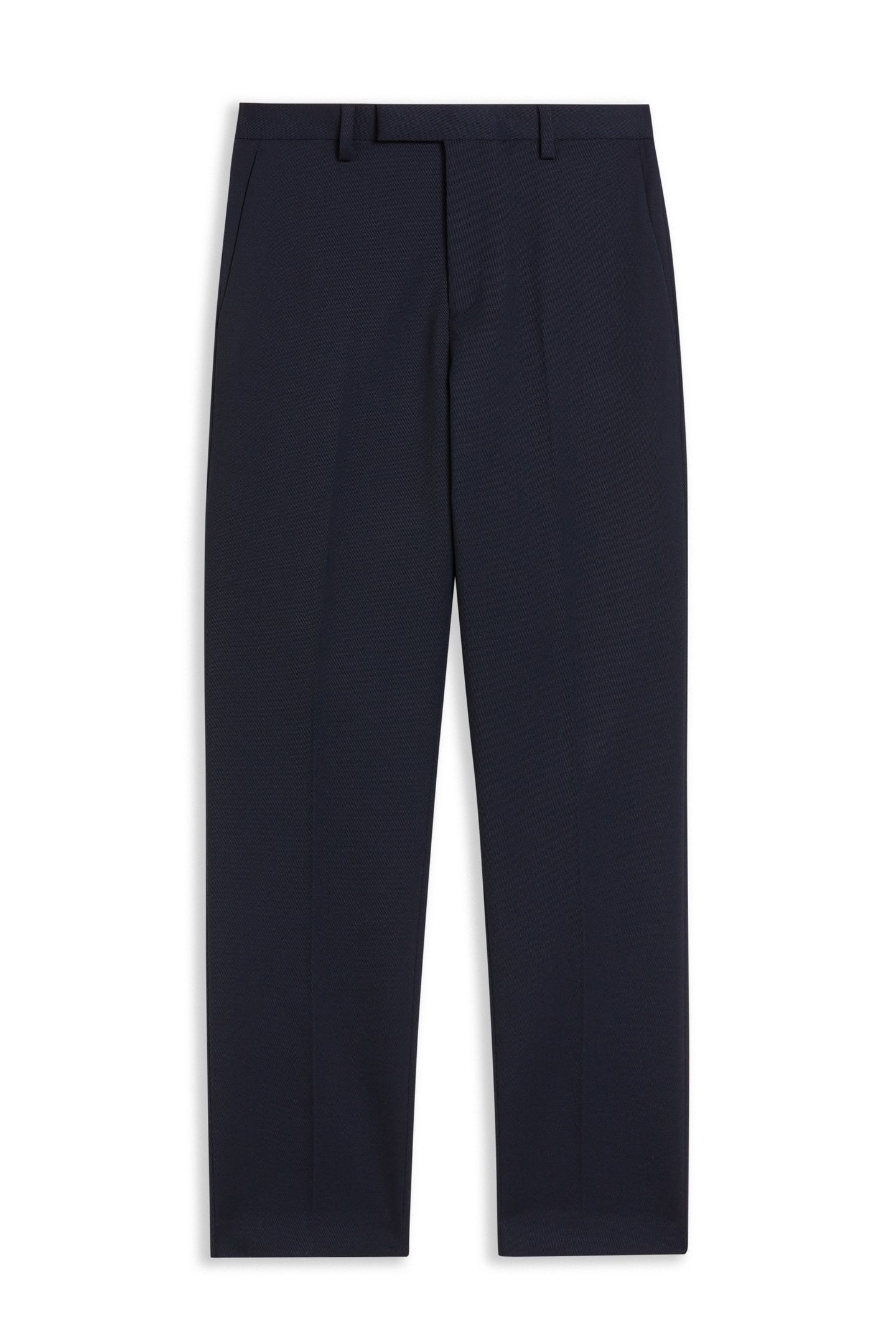 NALFANT TWILL SMART SLIM TAILORED TROUSERS NAVY 3