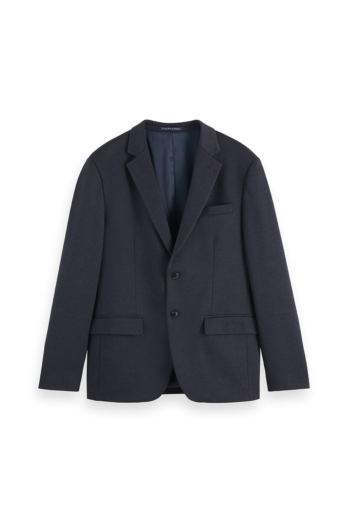 TAILORED NOTCH LAPEL YARN DYED JERSEY REGULAR-FIT BLAZER NAV 4