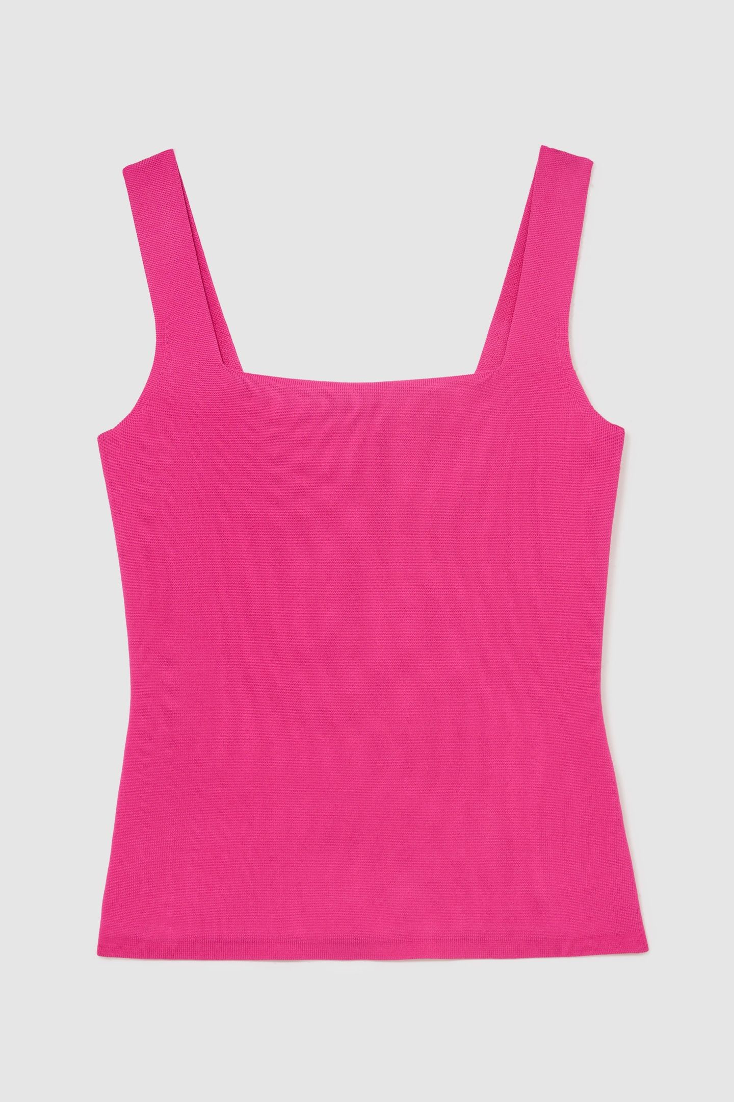 SQUARE NECK VEST HOT PINK 4