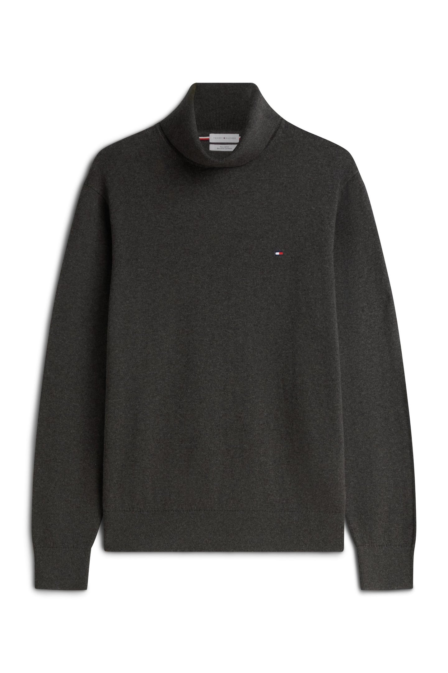 PIMA COTTON CASHMERE SWEATER DARK GREY HEATHER 4