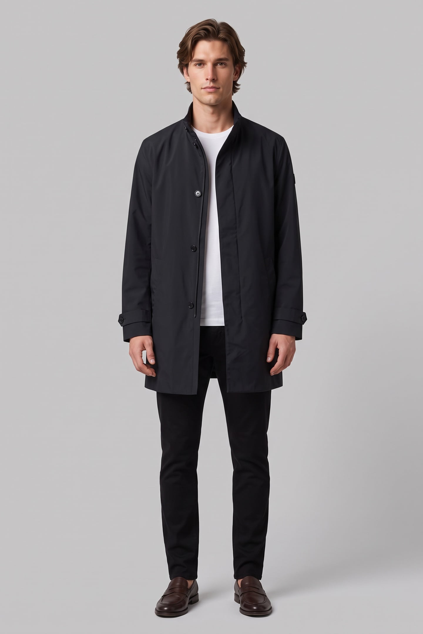 LIGHTWEIGHT COMMUTER COAT BLACK 1