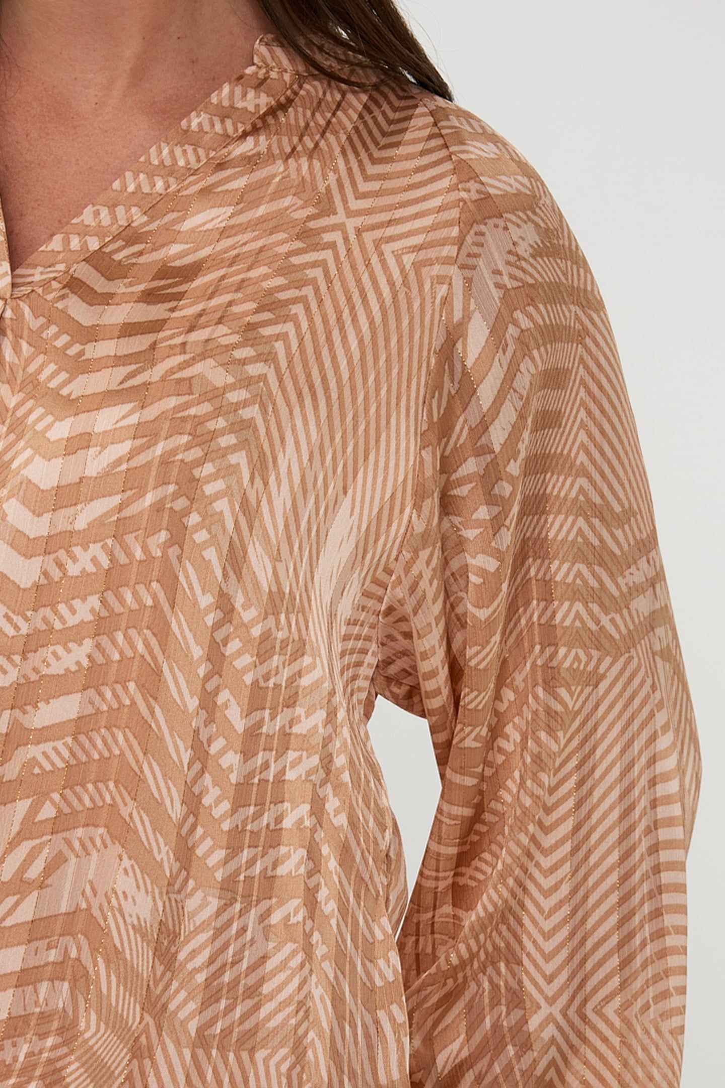 BLOUSE BALLOON SLVE PEACEFUL PRINT 7