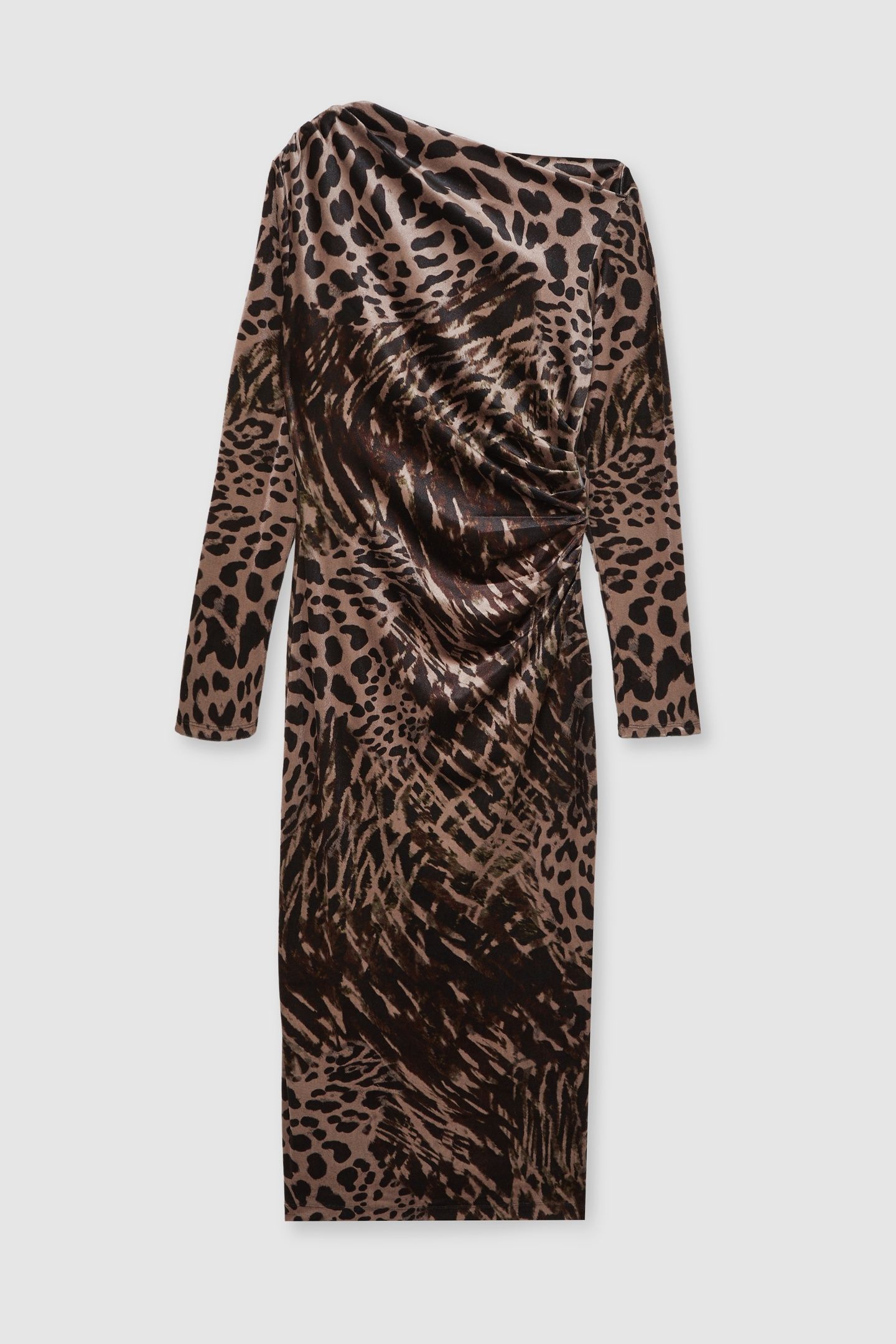 PRINTED VELVET BLACK/BROWN 4