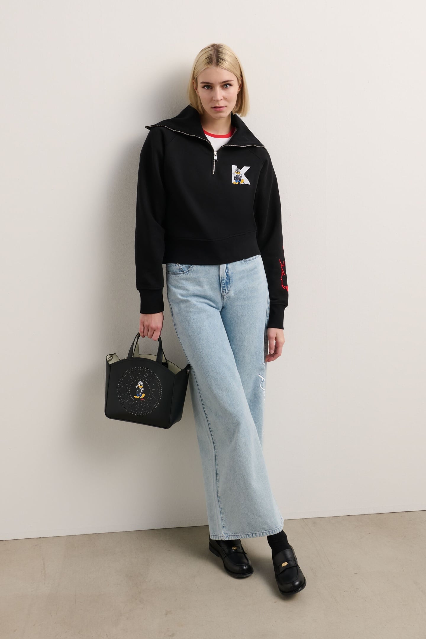 KLXDISNEY 1/2 ZIP SWEATSHIRT BLACK 3