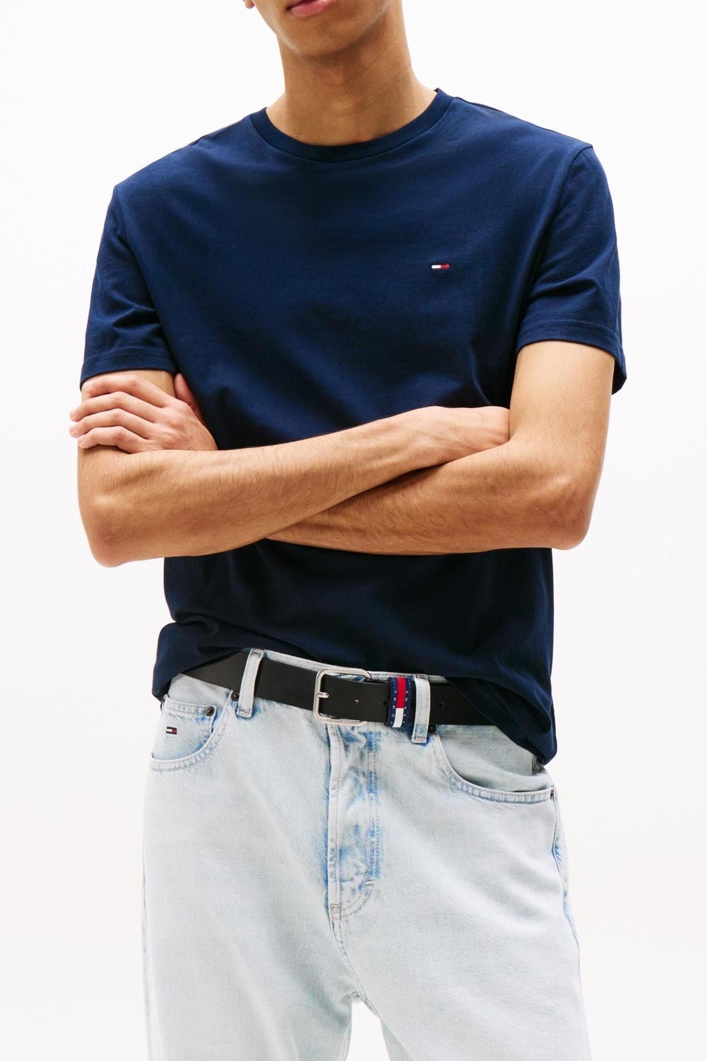 TJM XSLIM 3 PACK TEE ECRU/DARK NAVY/BLUE 5
