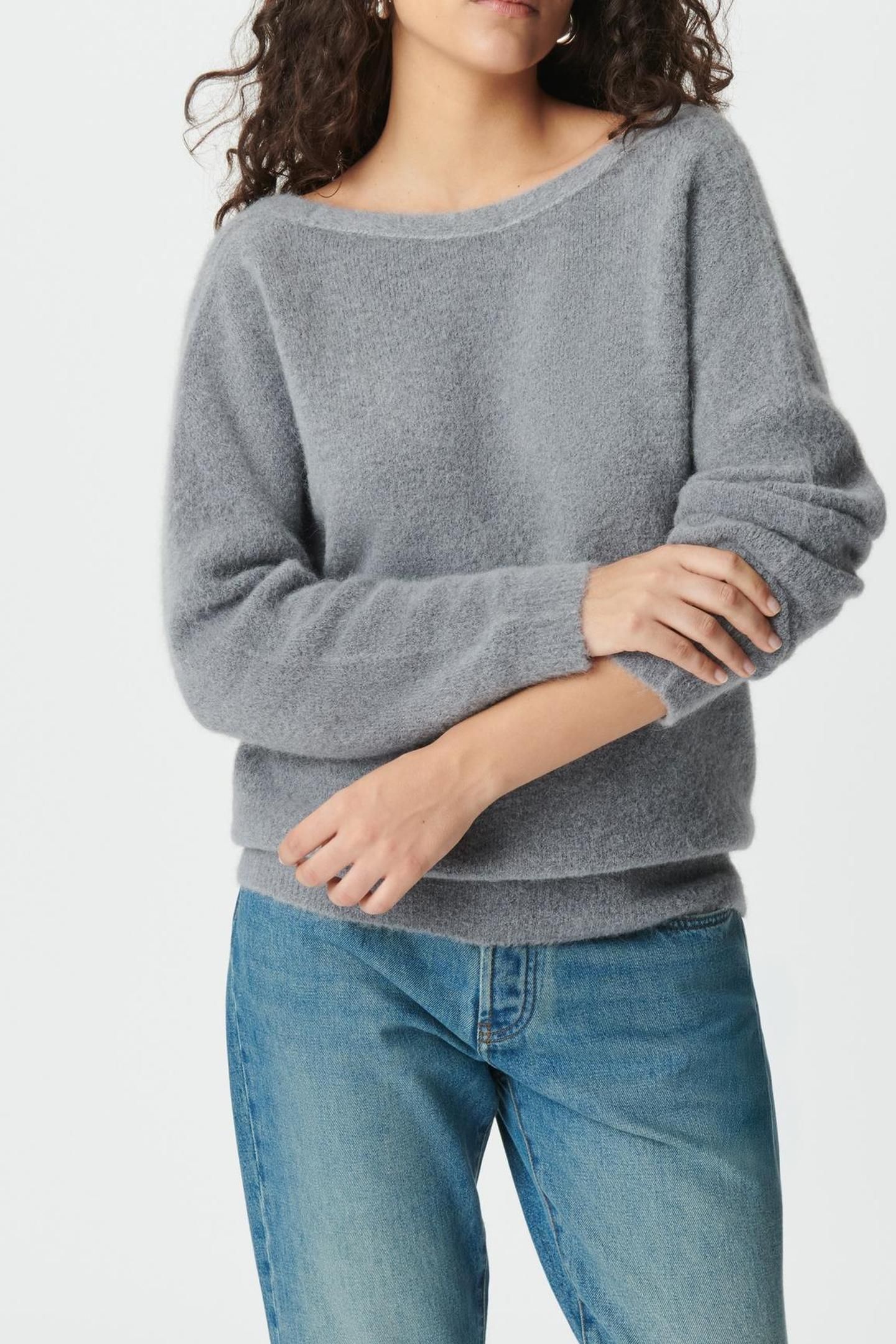 GREY KNIT BACK/FRONT REVERSIBLE CARDIGAN 5