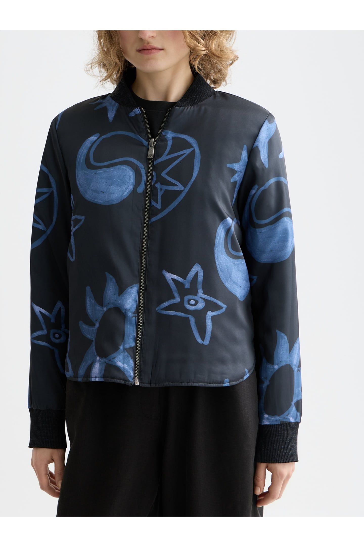 QUILTED REVERSIBLE BOMBER JACKET METEORITE 7