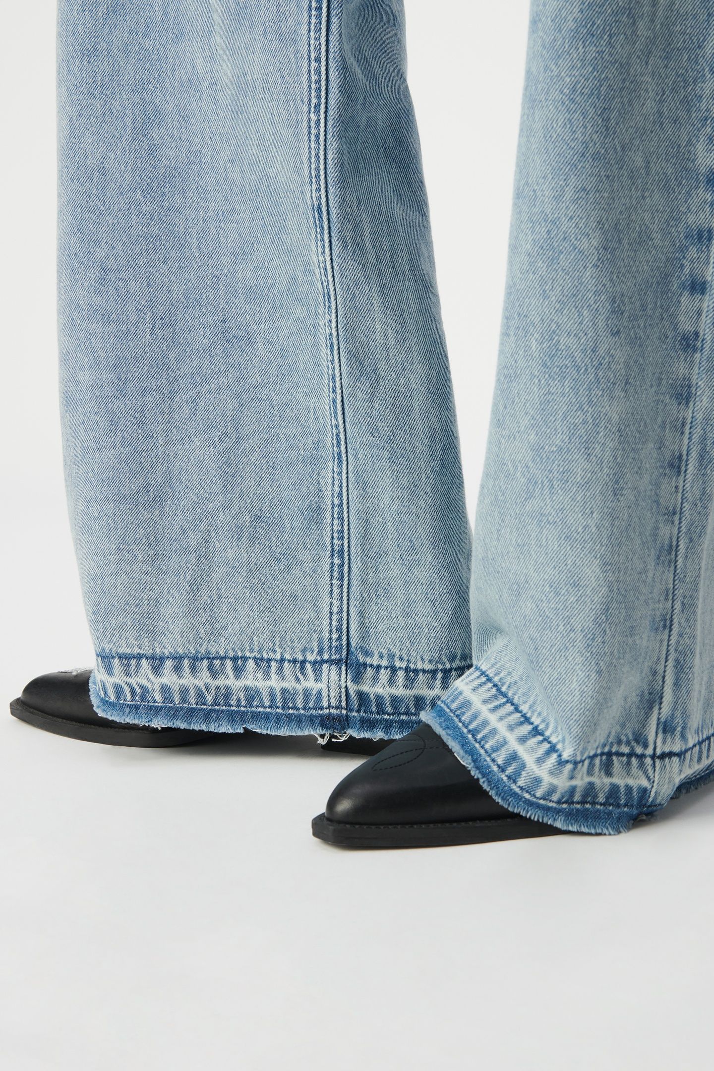EDIE HIGH-WAISTED WIDE-LEG LIGHT BLUE JEANS 6