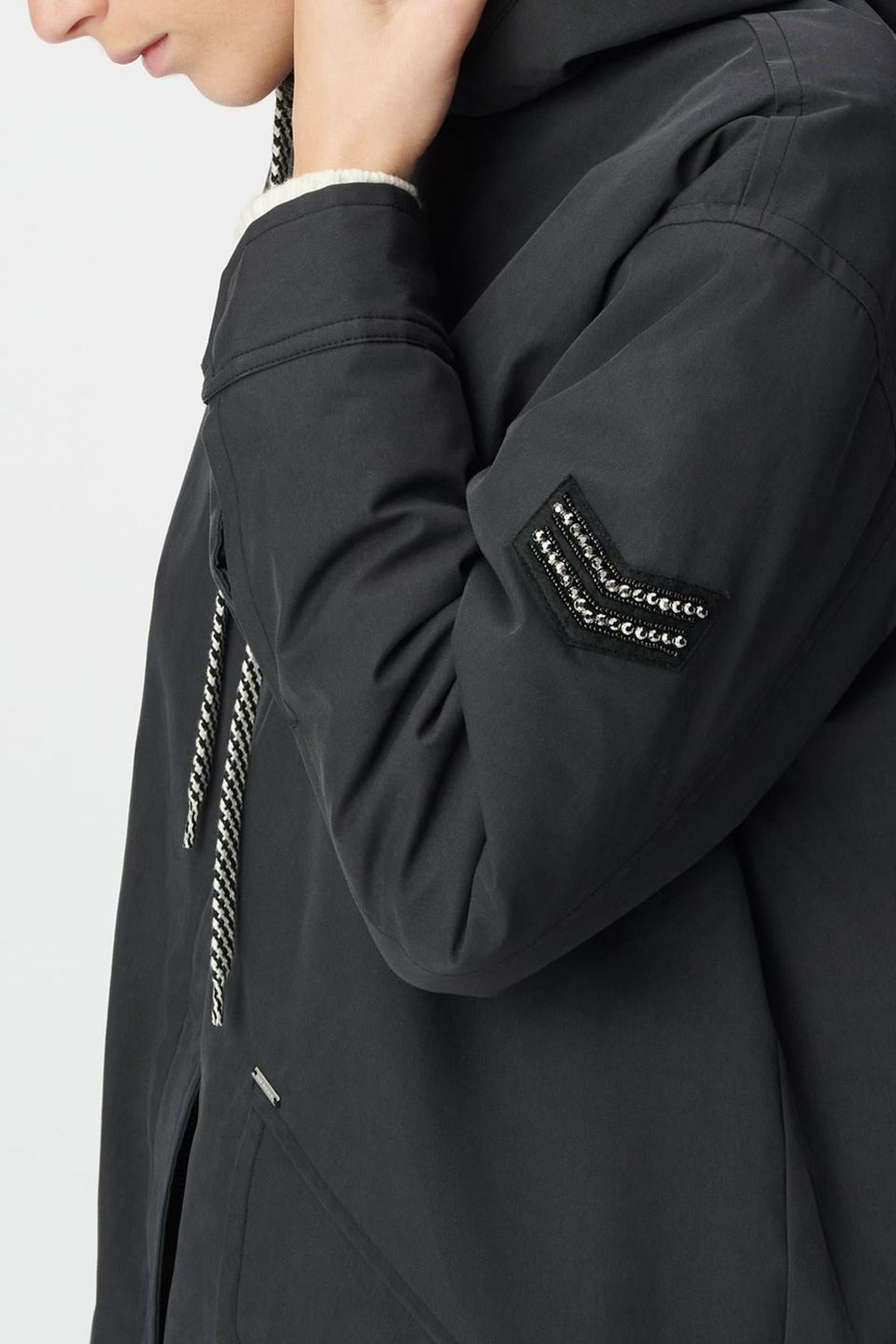BLACK FUR-LINED HOODED PARKA 6