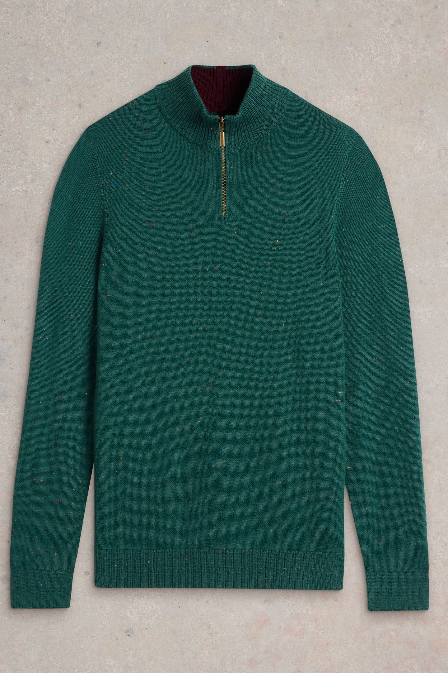 MERINO FUNNEL NECK NEP GREEN MLT 3
