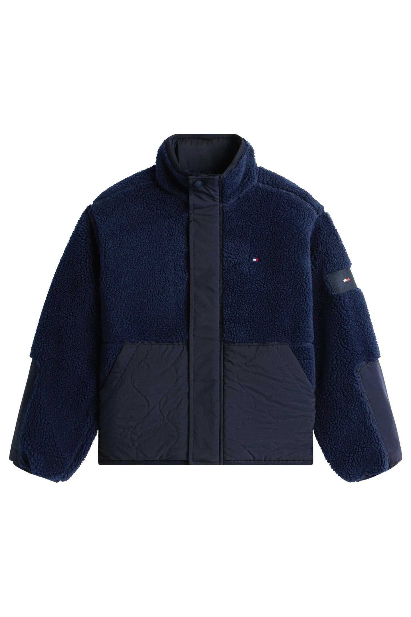 BOYS TEDDY QUILTED BOMBER DARK NIGHT NAVY 3
