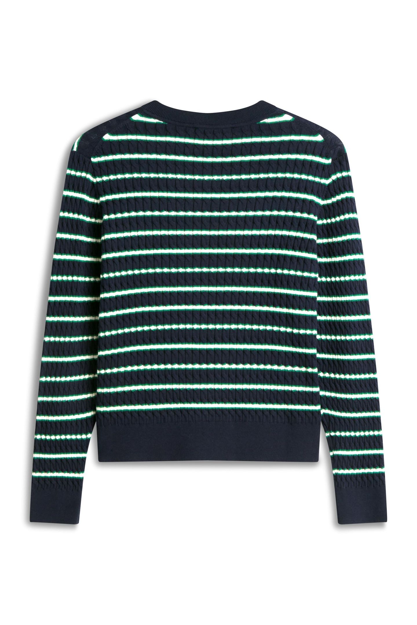 CO CABLE FINE GG C-NECK NAVY/NOUV GREEN/CALICO MULTI 2