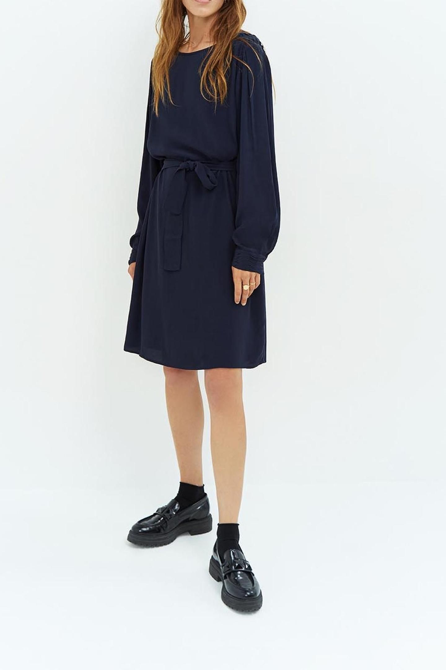 ROKHA _ STRAIGHT NAVY DRESS 5