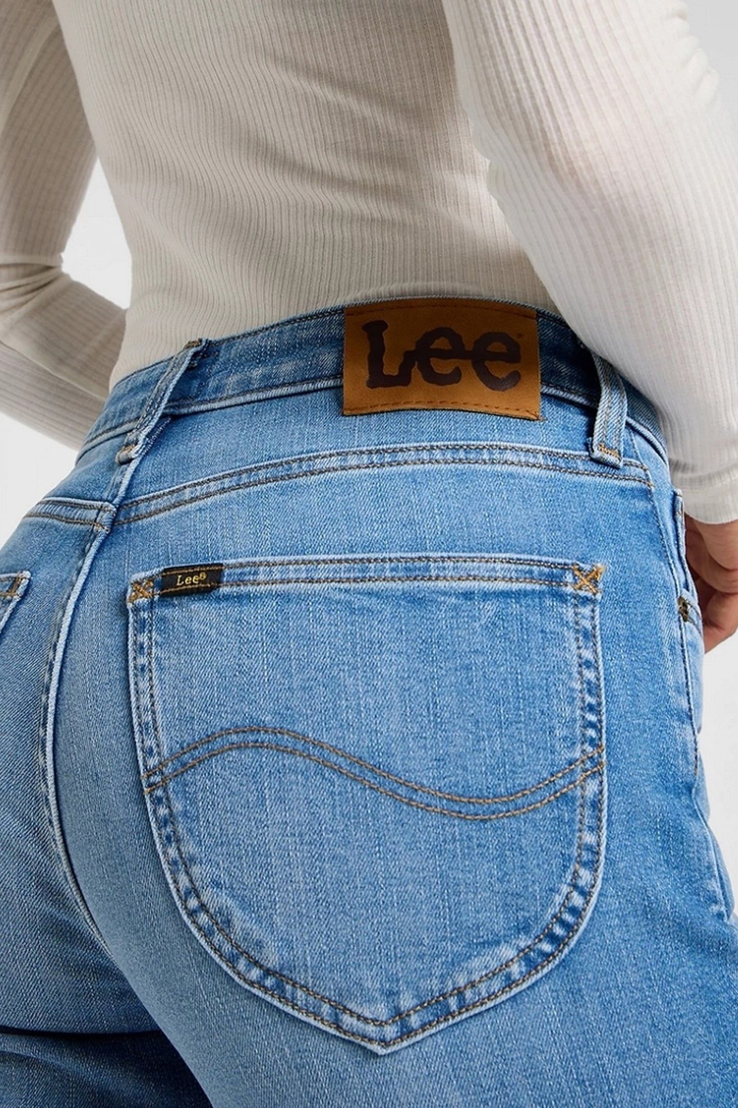 CAROL MEANT TO BE HIGH RISE STRAIGHT JEANS DENIM BLUE 4