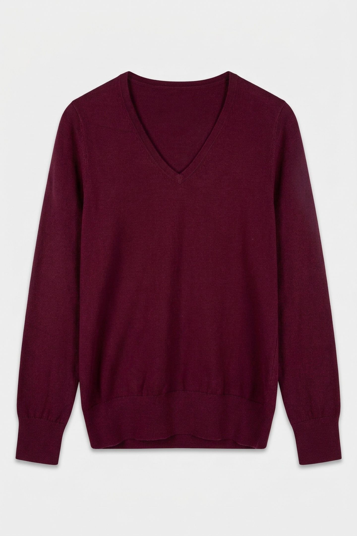 V-NECK SWEATER BURGUNDY 3
