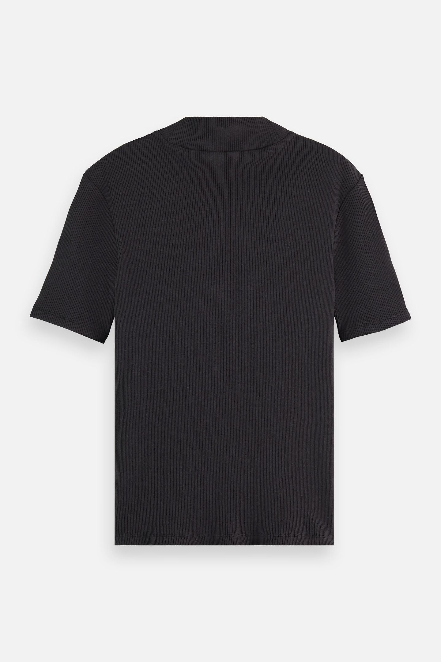 MOCK NECK RIB T-SHIRT BLACK 5