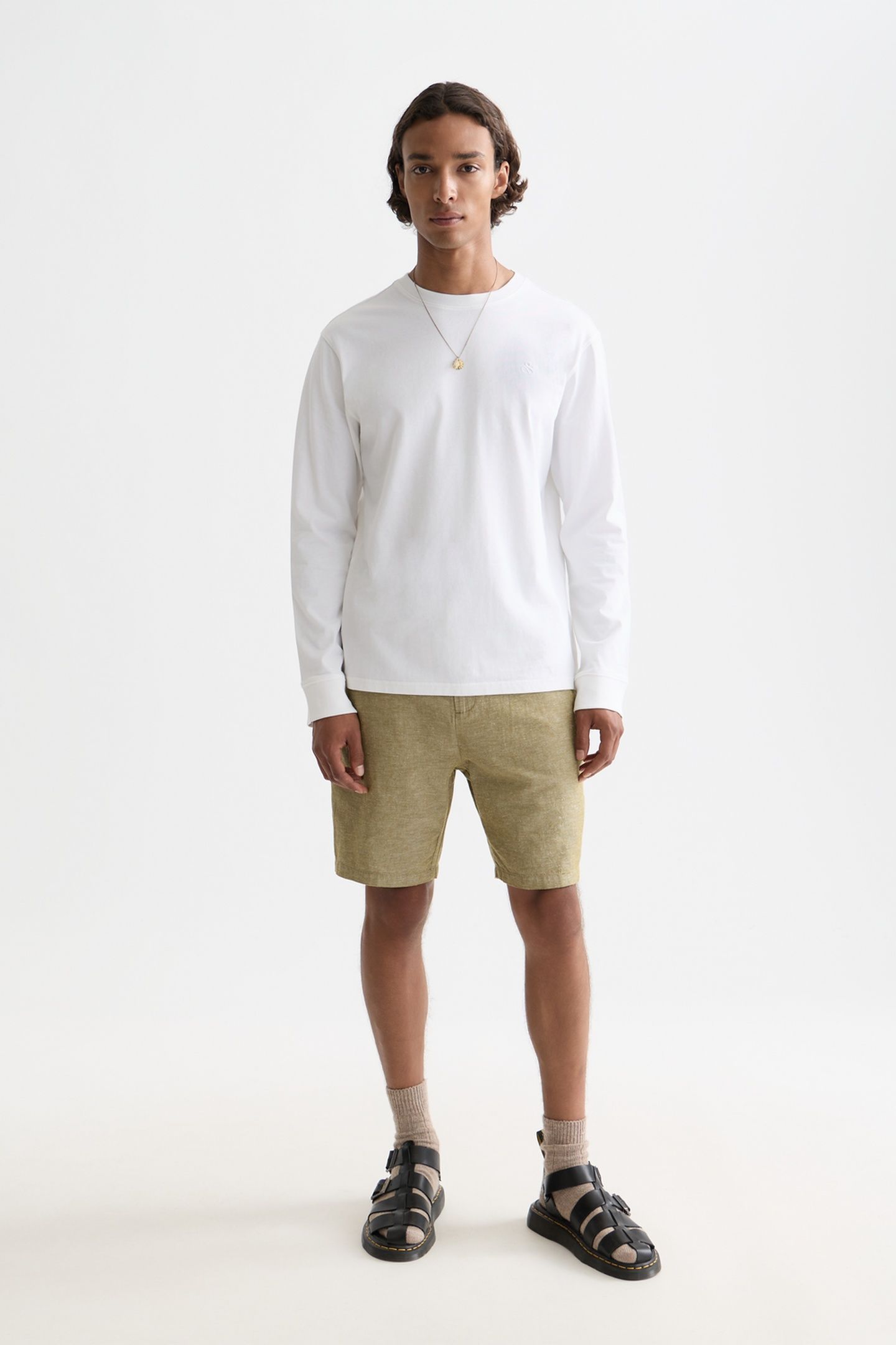CHEST LOGO REGULAR-FIT LONG-SLEEVED T-SHIRT WHITE/PASTEL 3