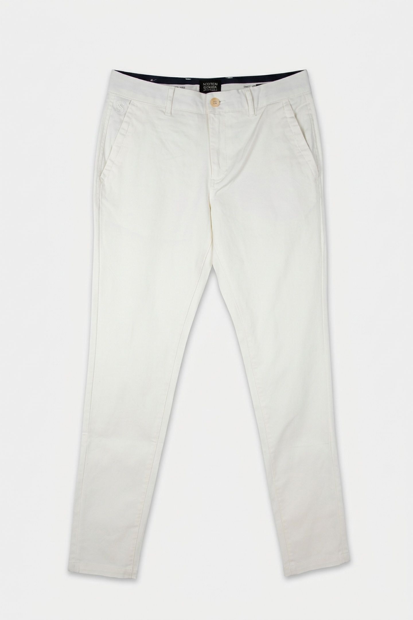 NOS MOTT COTTON-BLEND TWILL CHINO WHITE TRADITIONAL 3