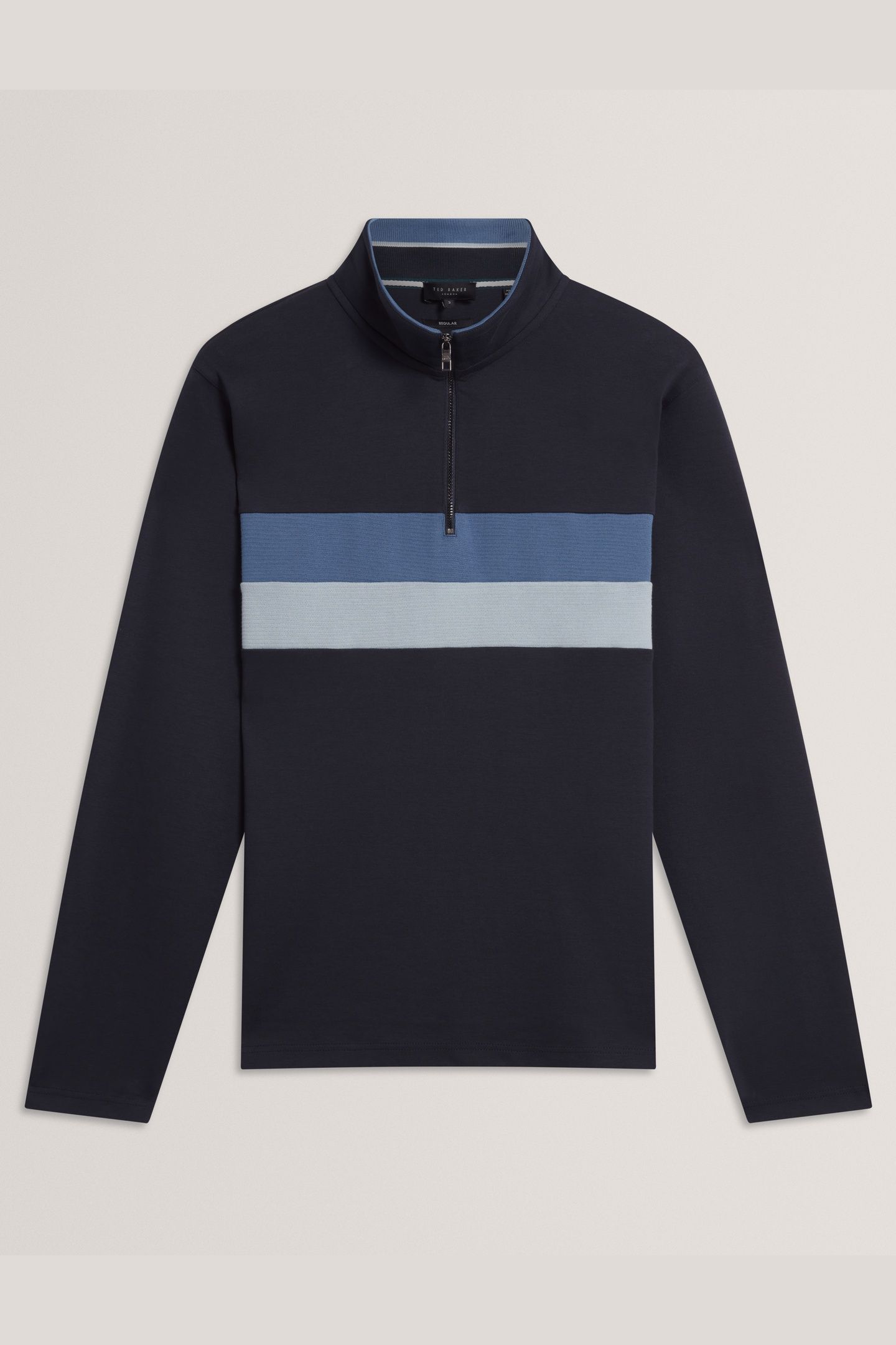 LS REGULAR FIT HALF ZIP NAVY 3
