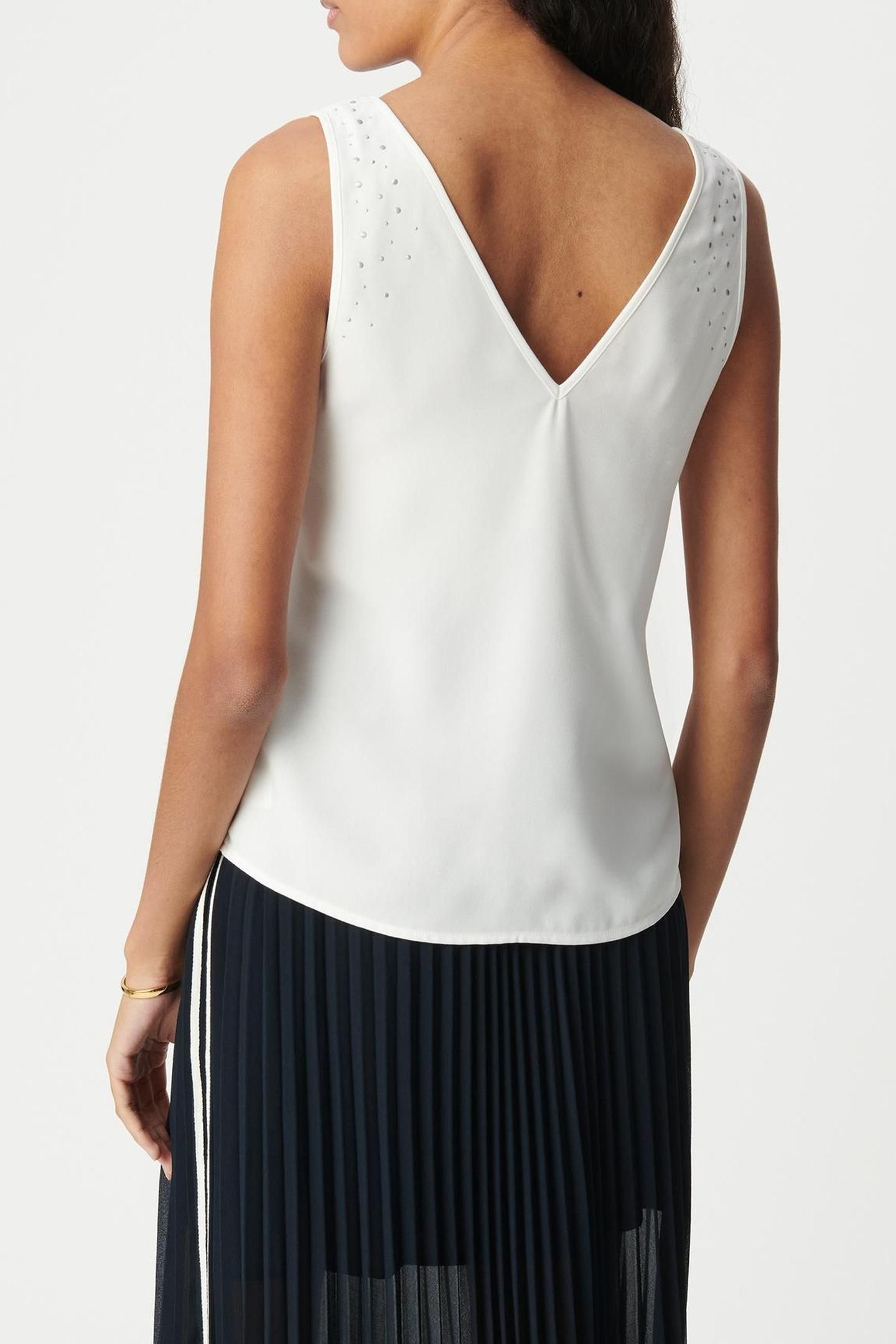 WHITE RECYCLED STUDDED FRONT/BACK REVERSIBLE TOP 2