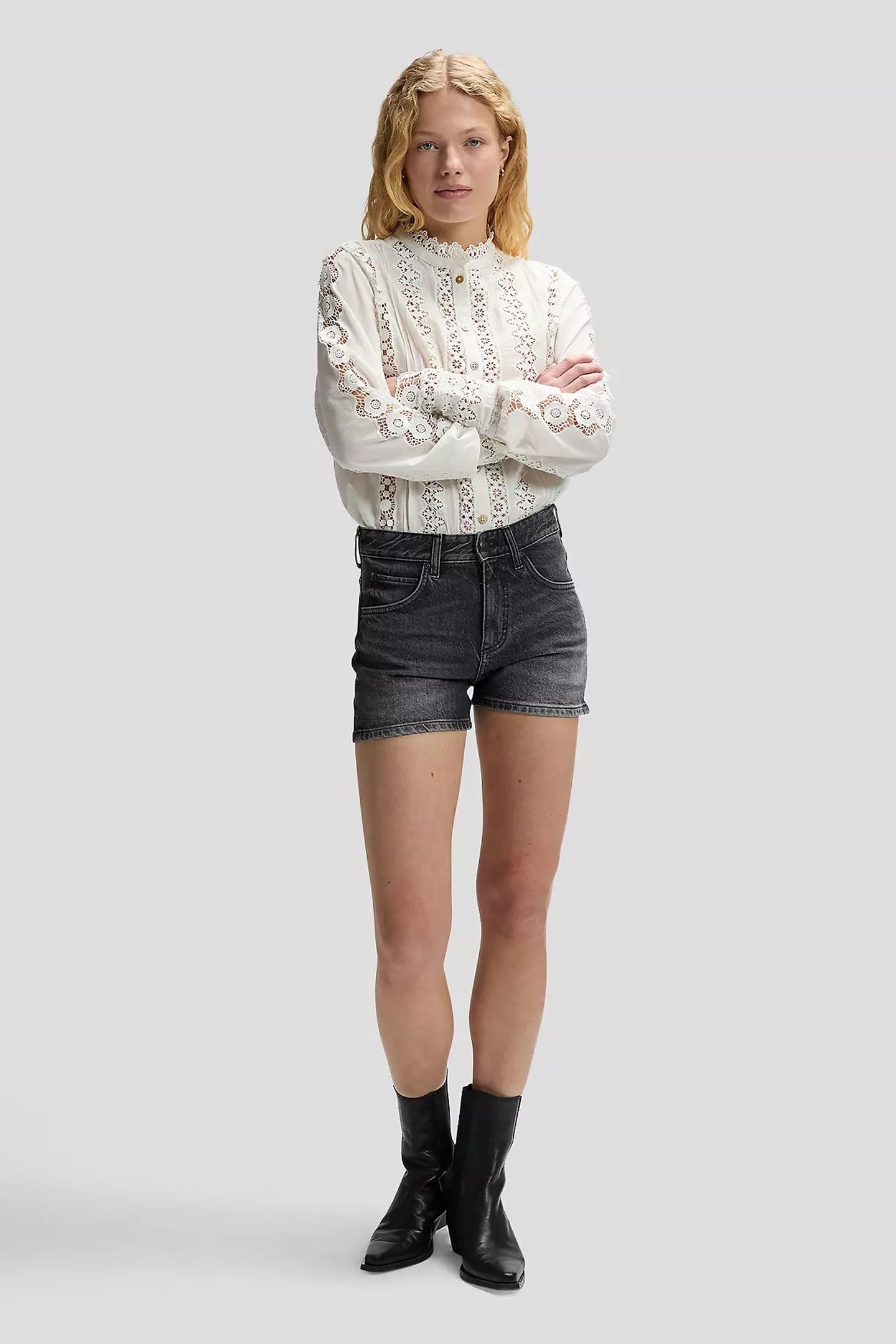 RIDER SHORT 3IN BET ON BLACK STRAIGHT DENIM BLACK 3