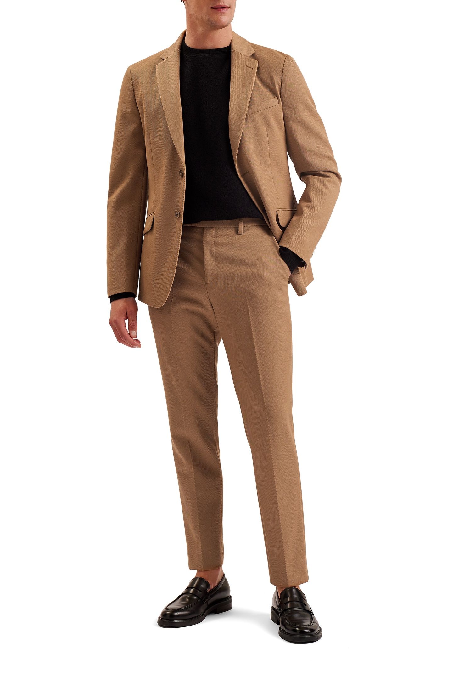 MMJ NALFANJ CAVALRY TWILL SB2 BLAZER TAN 4