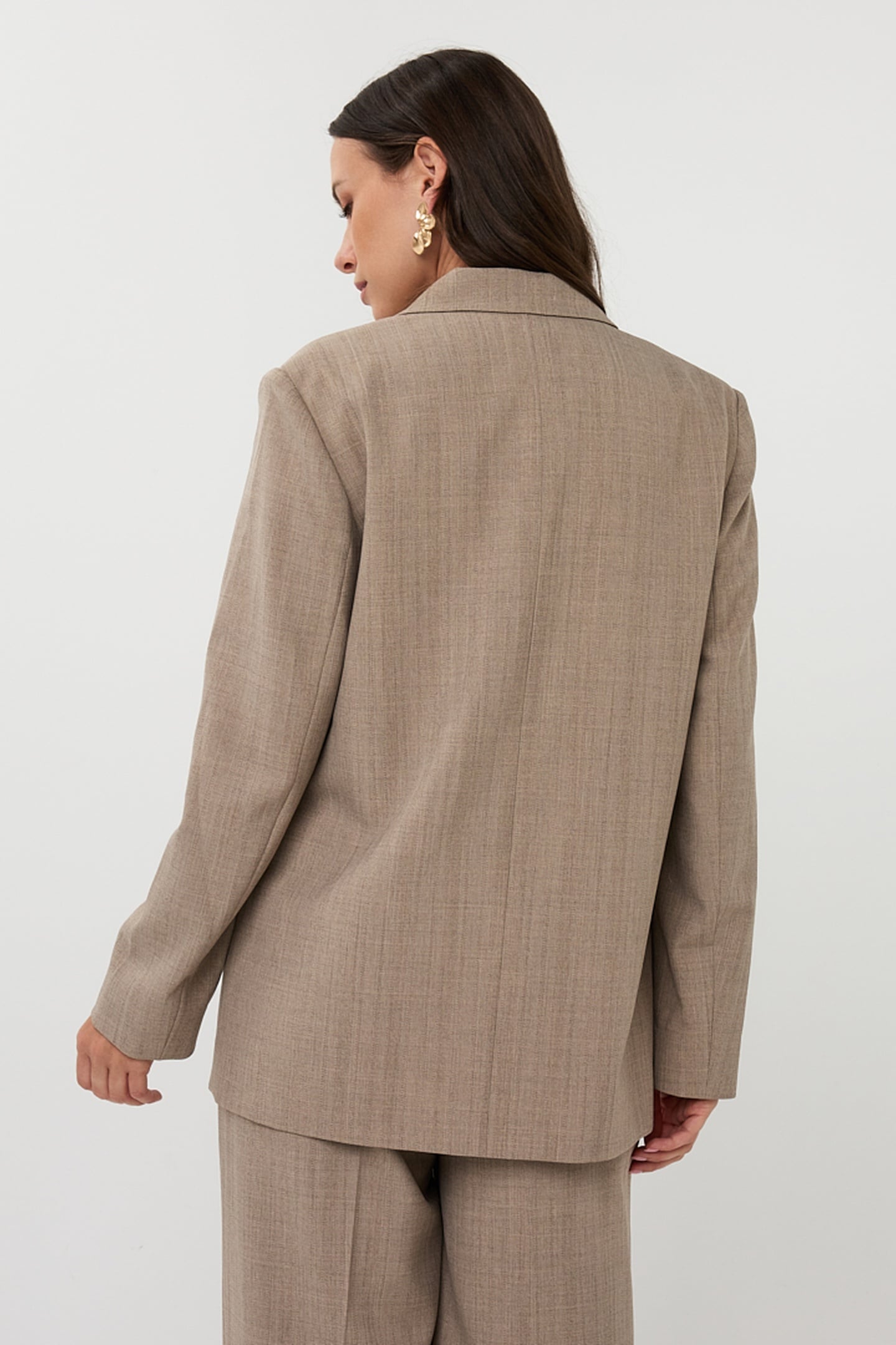 BLAZER DOUBLE BREASTED MELANGE TAUPE MELANGE 4