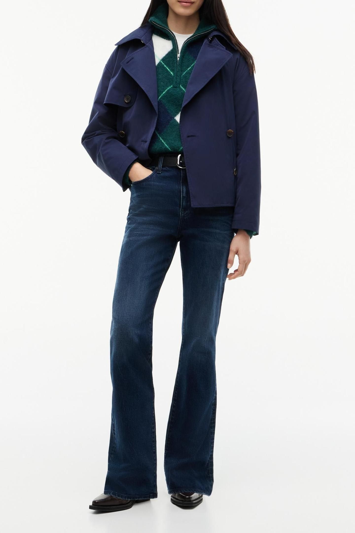 SHORT TRENCH JACKET BLUE 3