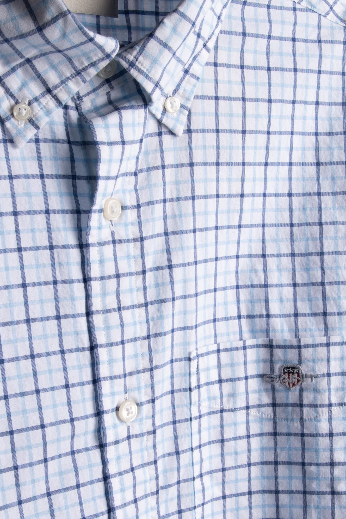 REG CLASSIC POPLIN CHECK SKY BLUE 3