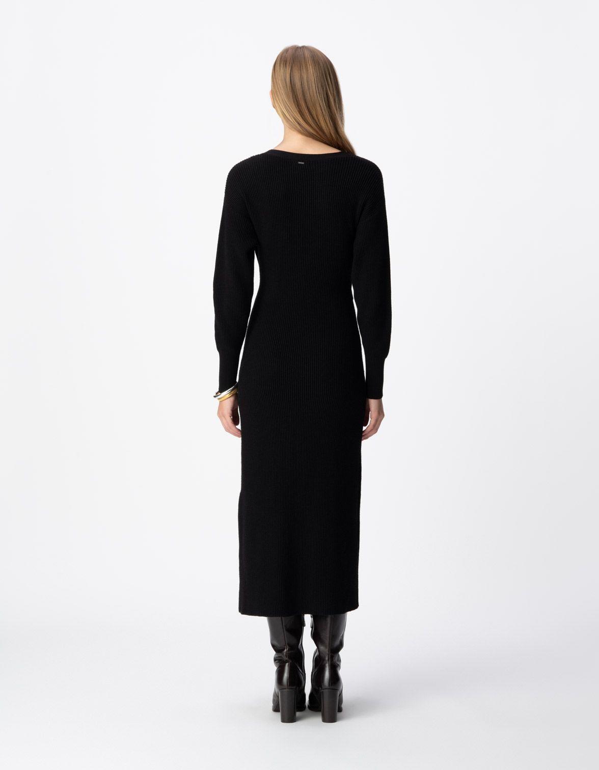 LONG BELTED KNIT DRESS FOR WOMEN 2