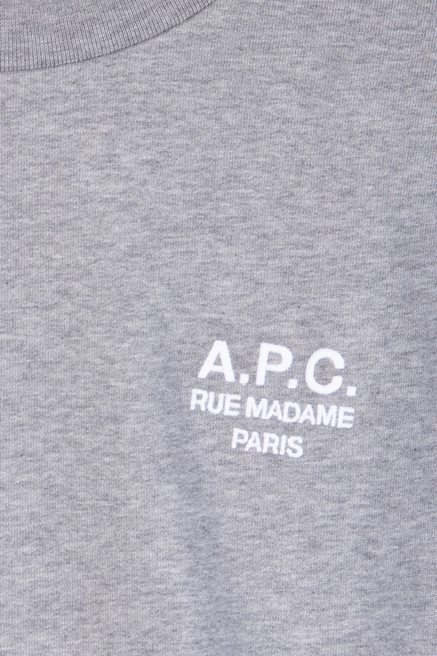 SWEATSHIRT BOXY RUE MADAME HEATHERED GREY/WHITE 5