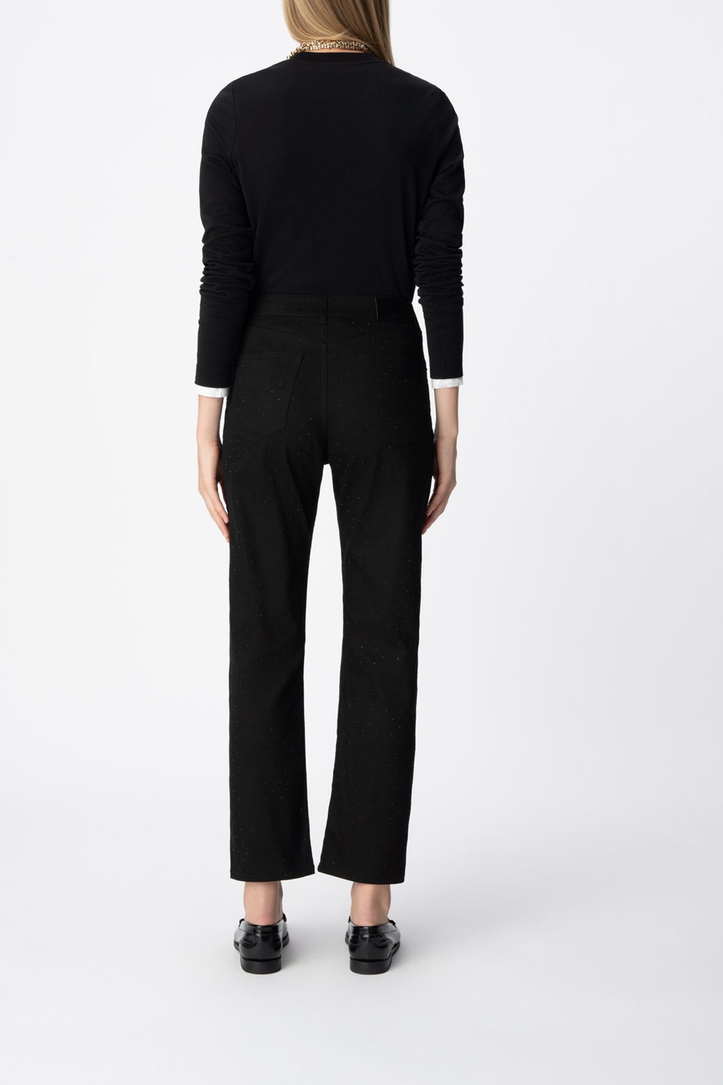 BLACK DIAMANTÉ ALICE SLOUCHY JEANS 2