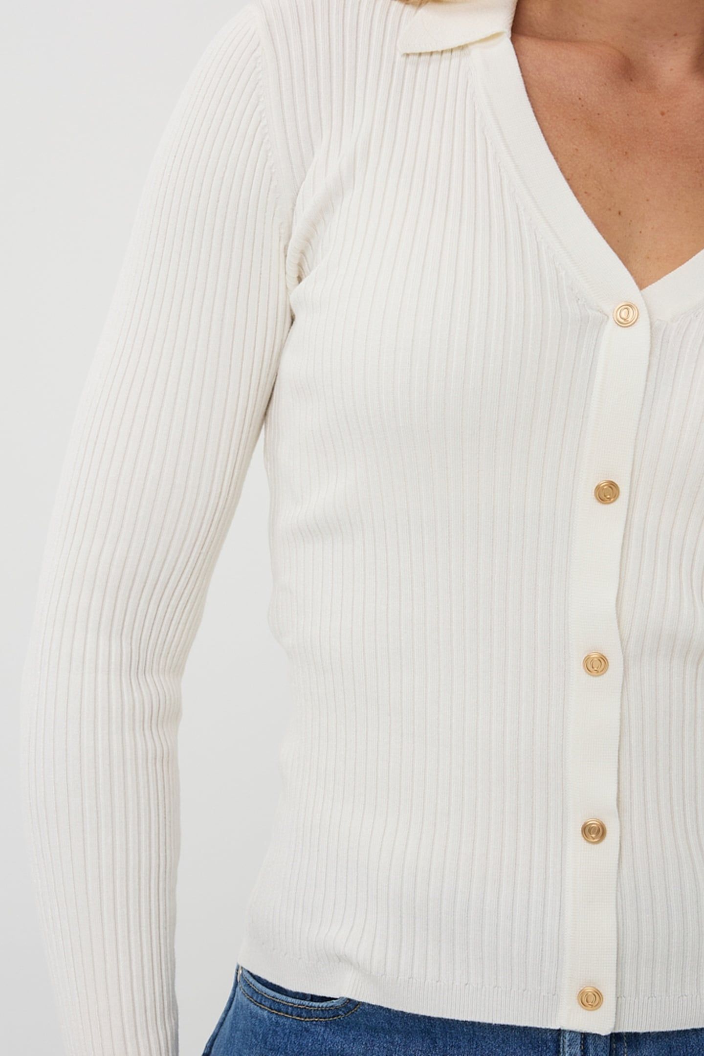 SWEATER BUTTON UP OFF WHITE 7