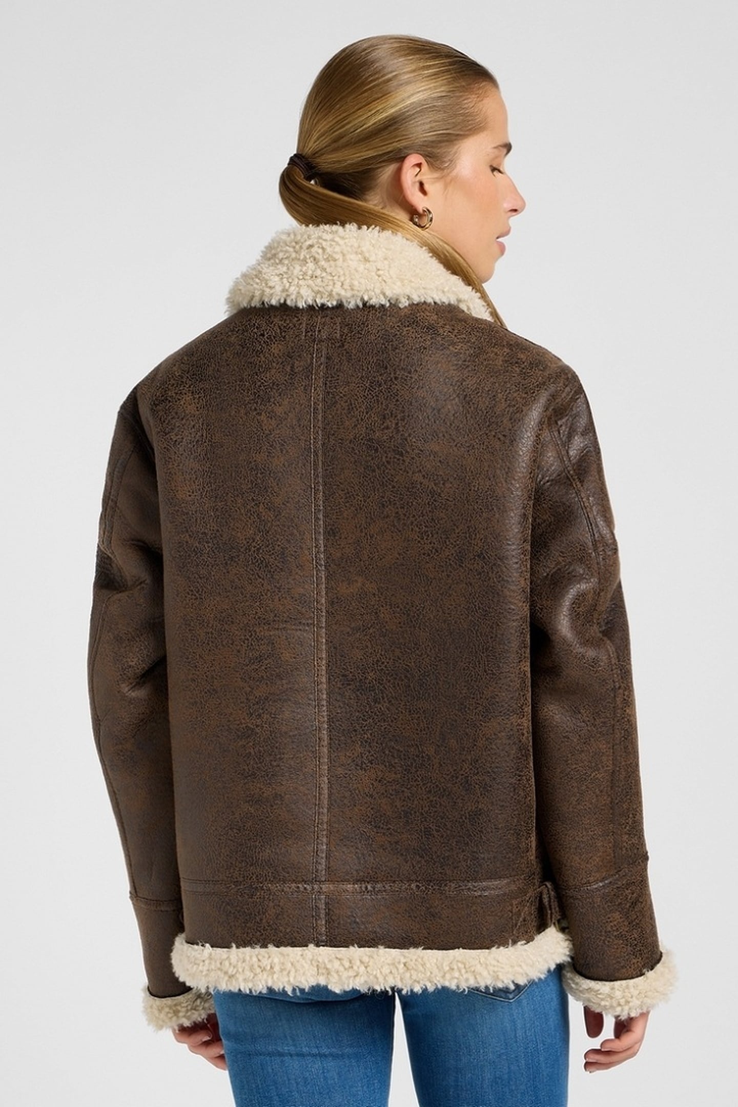AVIATOR JACKET LUXE BROWN LOOSE BROWN 2