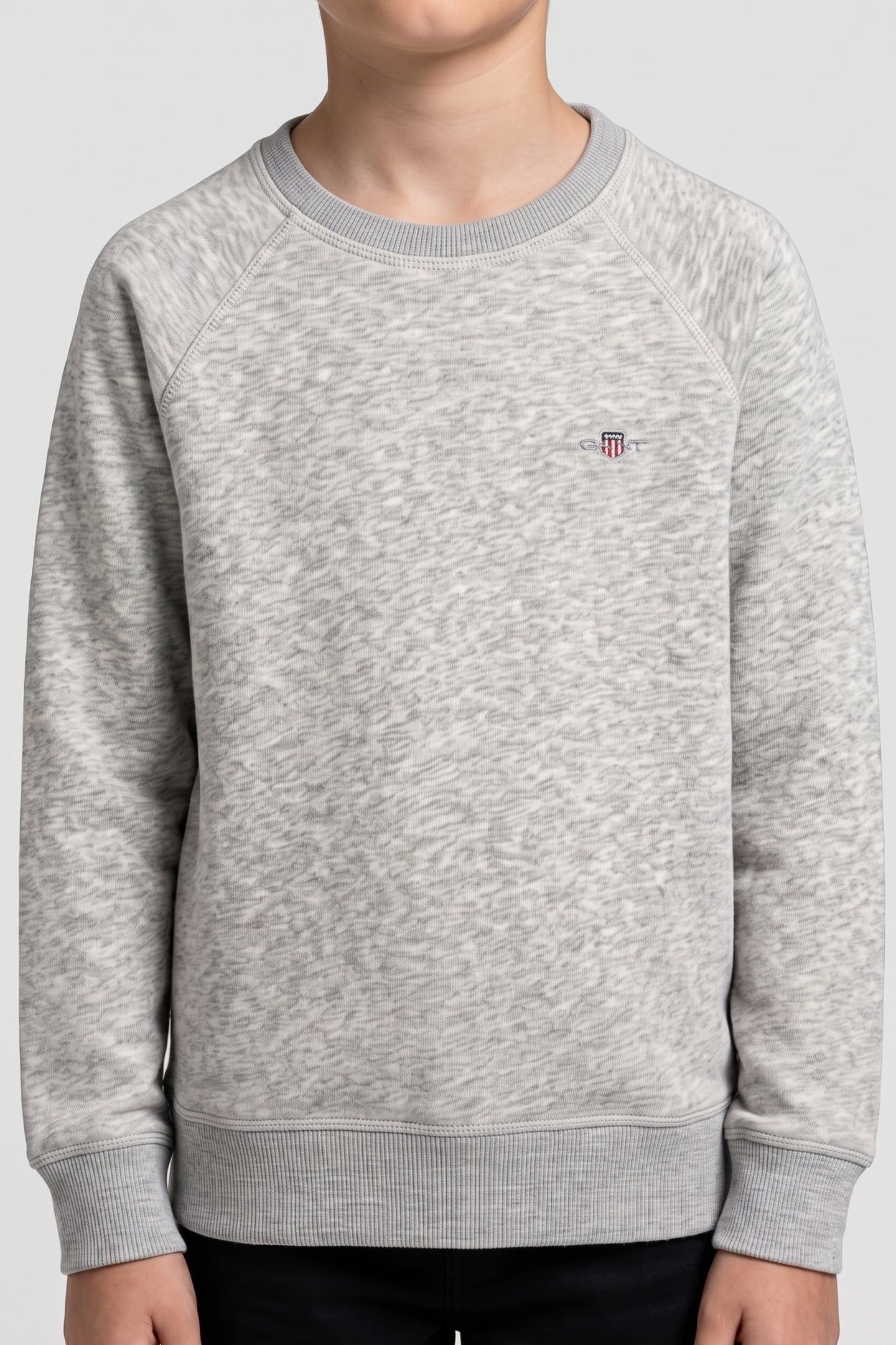 KIDS UNISEX SHIELD C-NECK LIGHT GREY MELANGE 1
