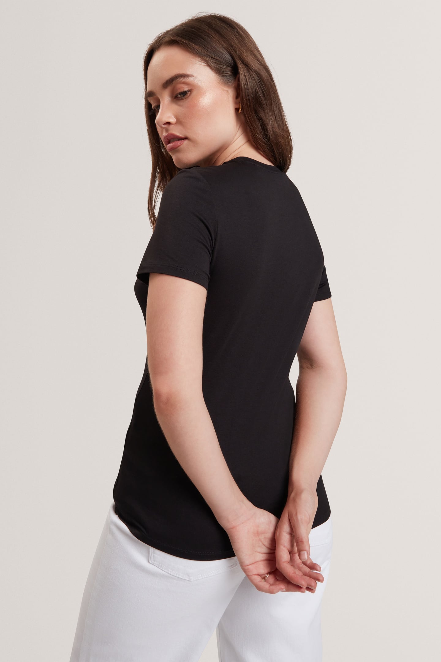 PRINTED FITTED TEE BLACK 2