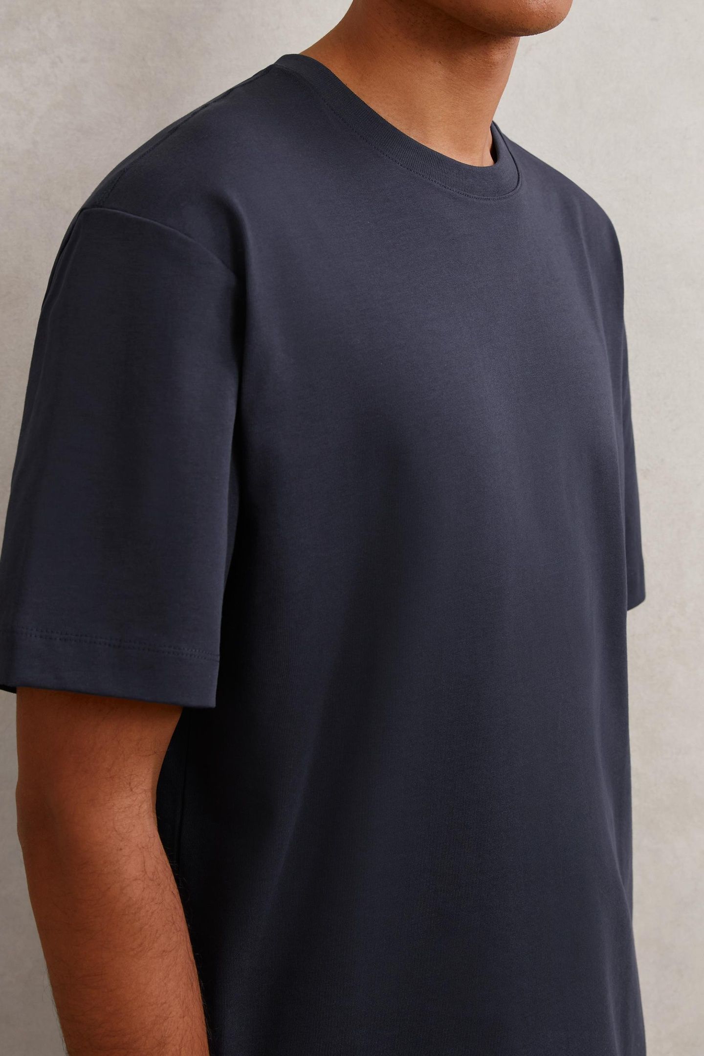 OVERSIZED GARMENT DYE TEE NAVY 5